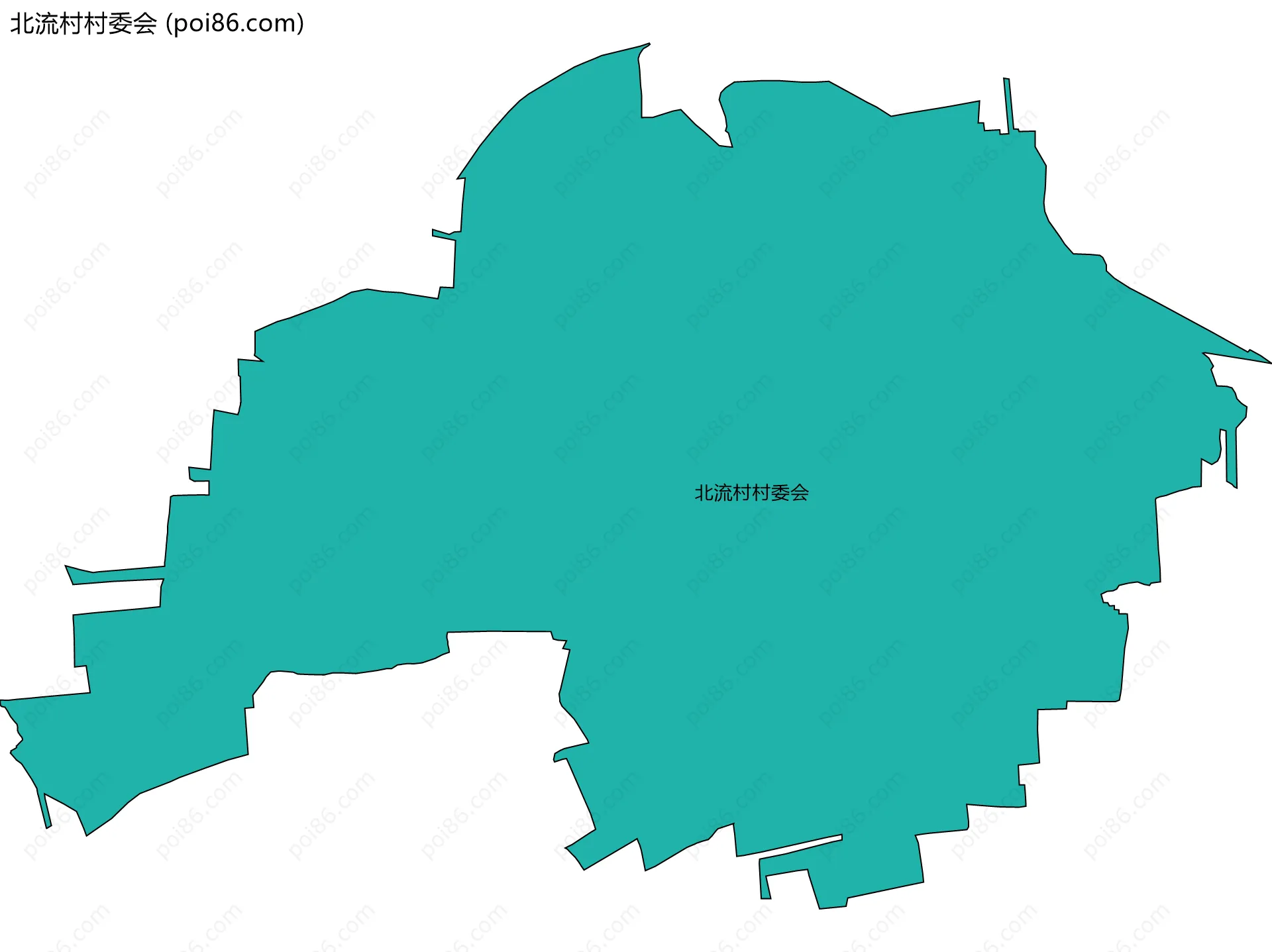 北流村村委会边界地图