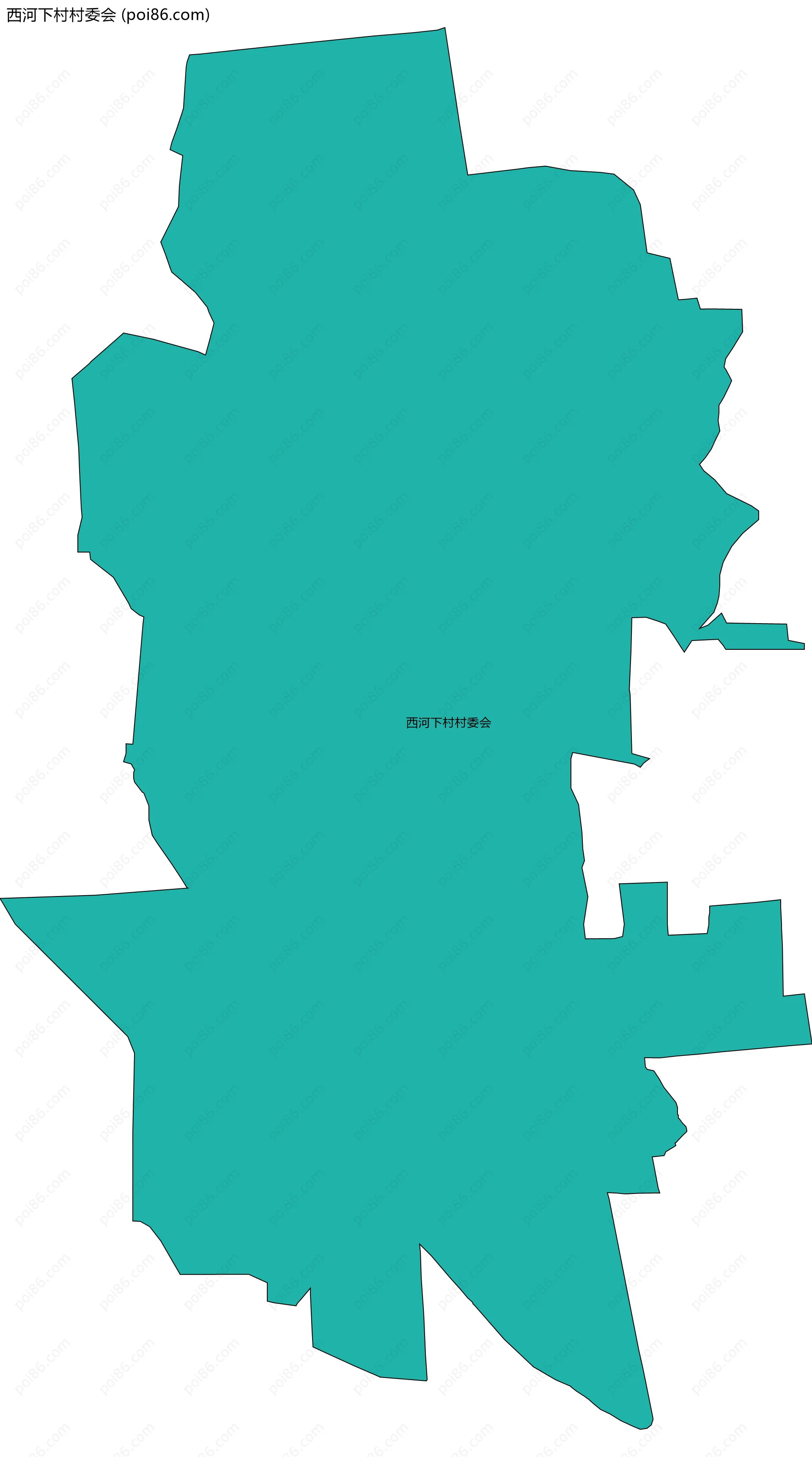 西河下村村委会边界地图