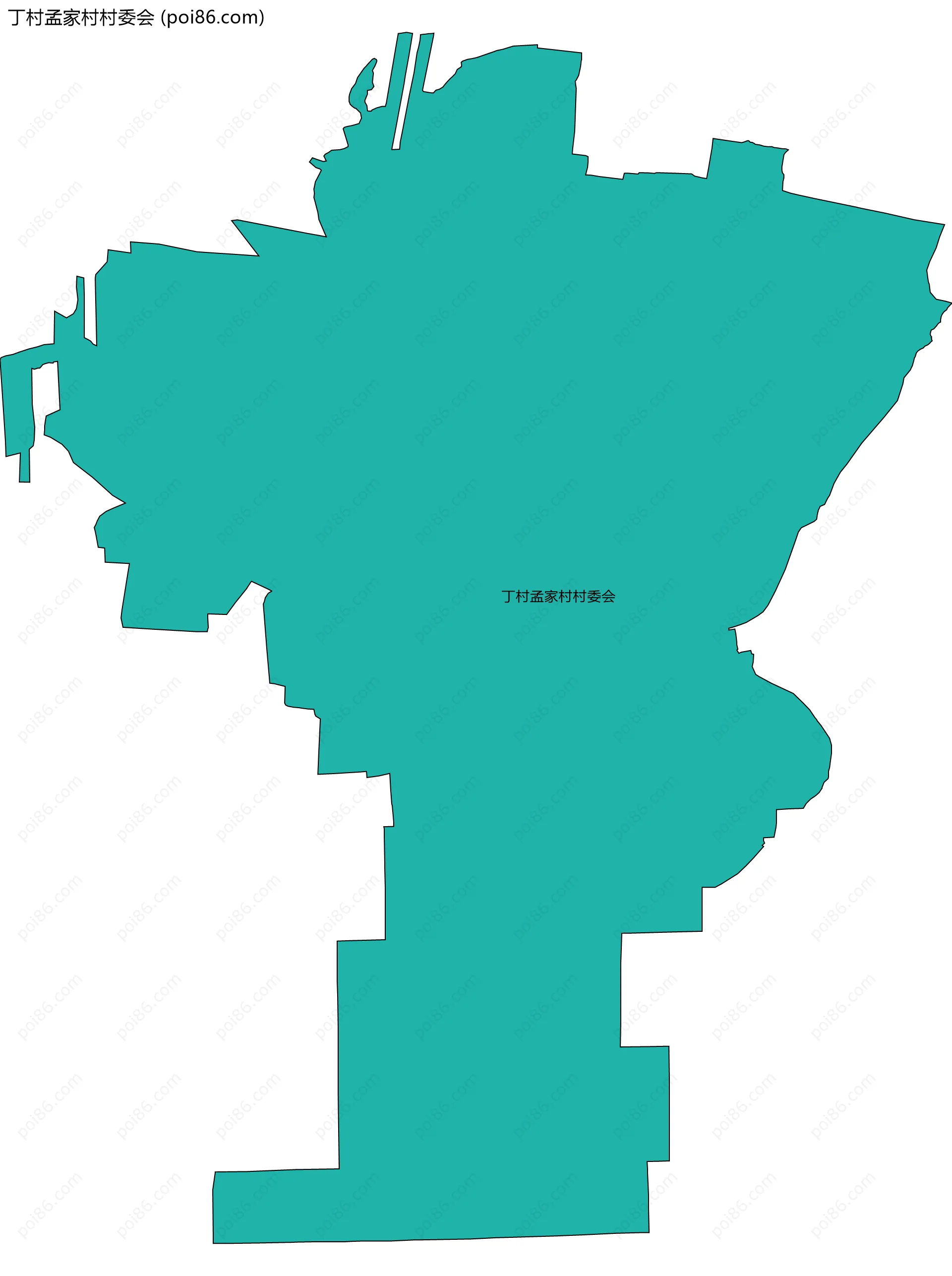 丁村孟家村村委会边界地图