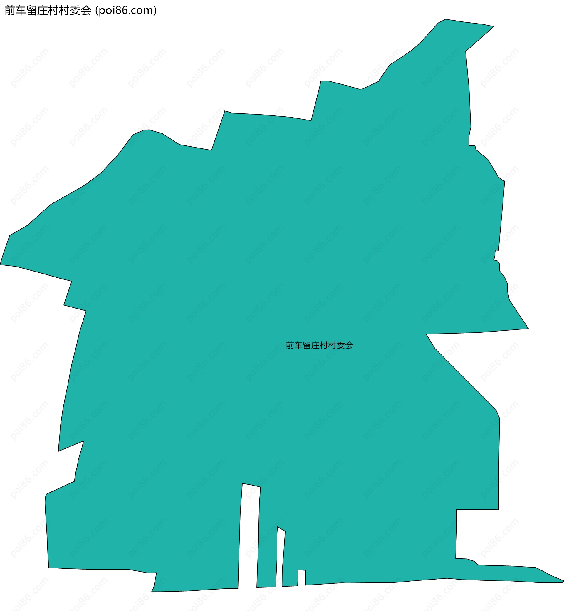 前车留庄村村委会边界地图