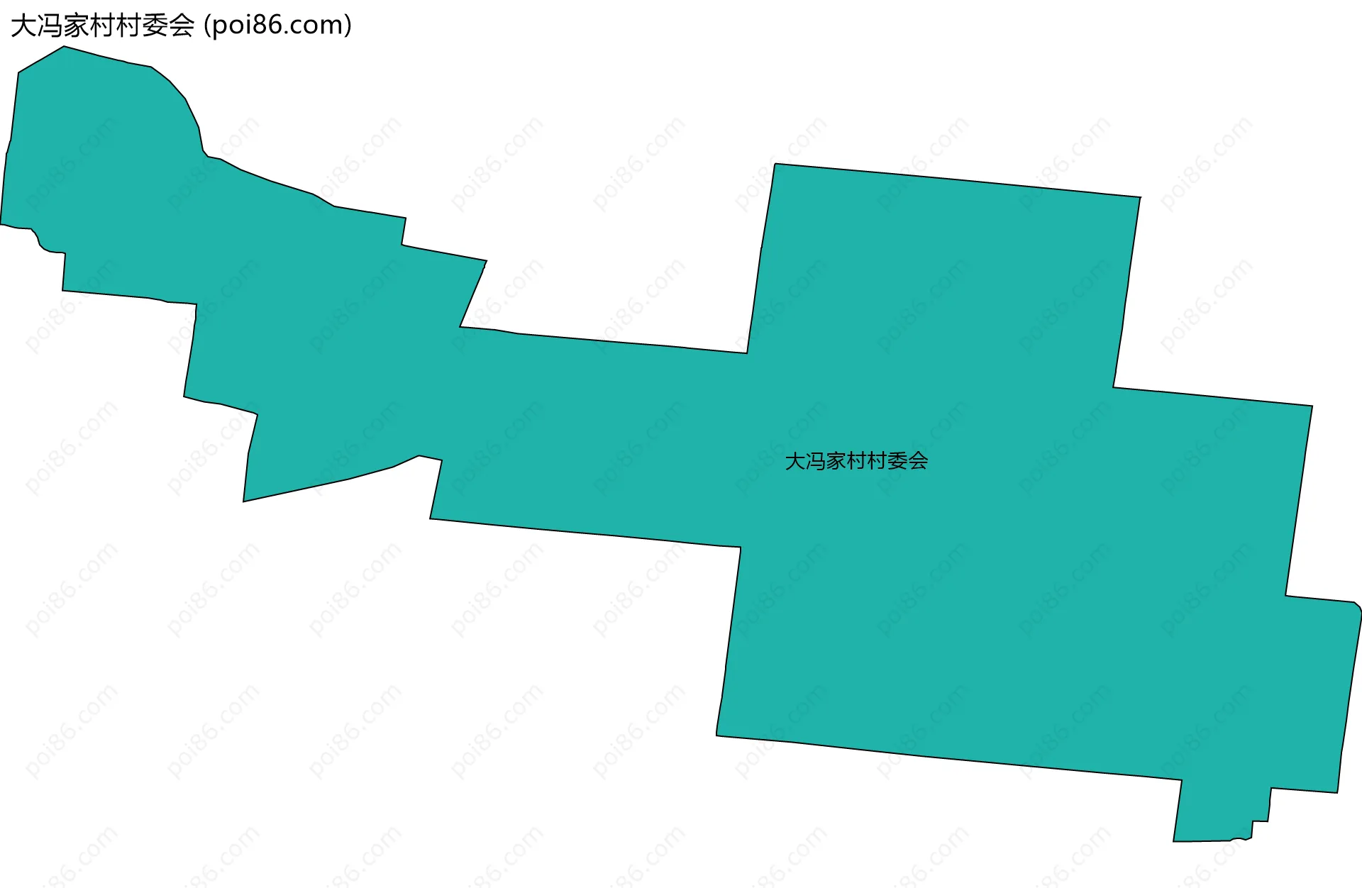 大冯家村村委会边界地图
