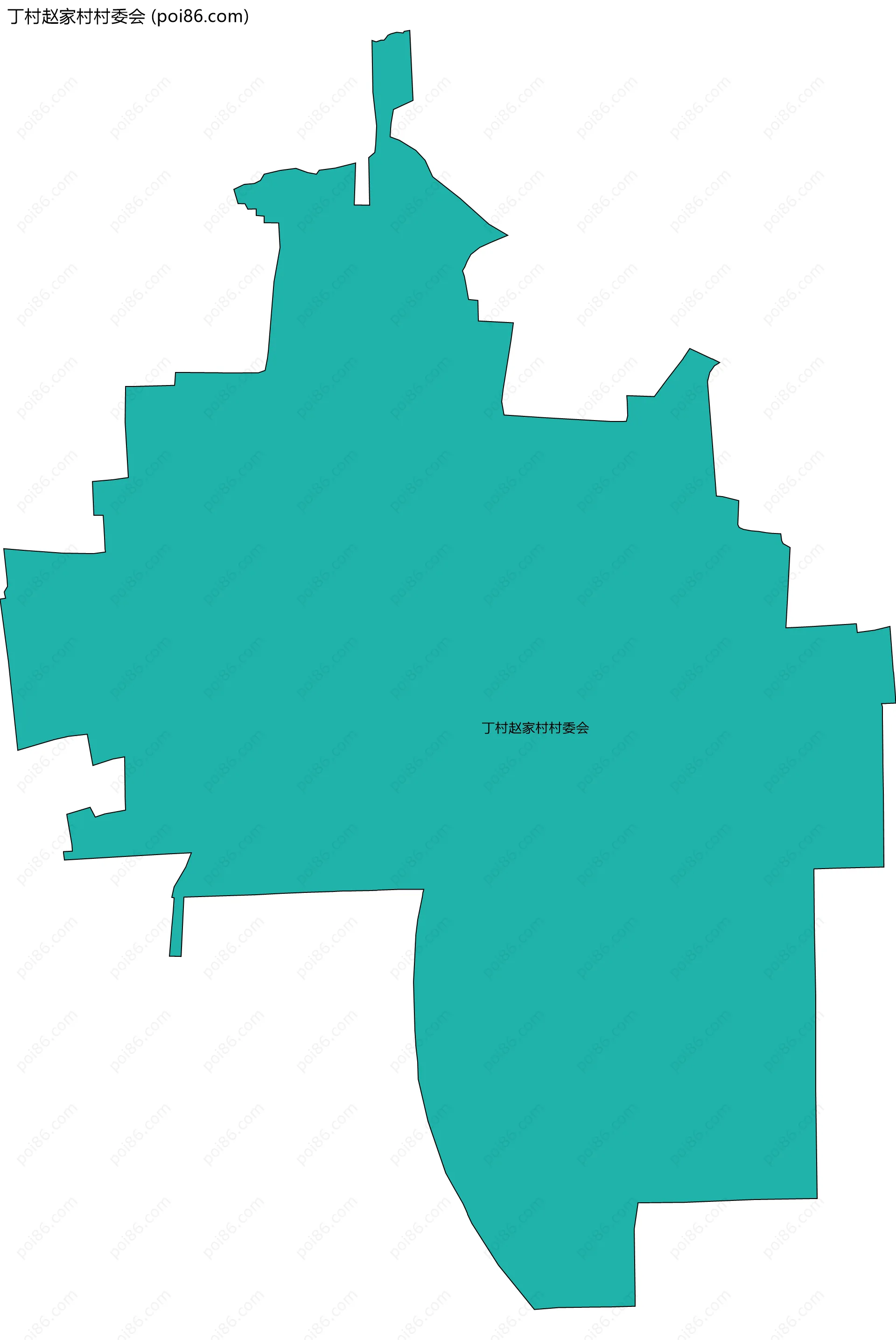 丁村赵家村村委会边界地图