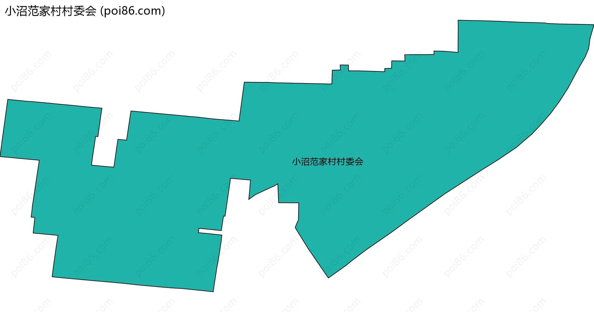 小沼范家村村委会边界地图