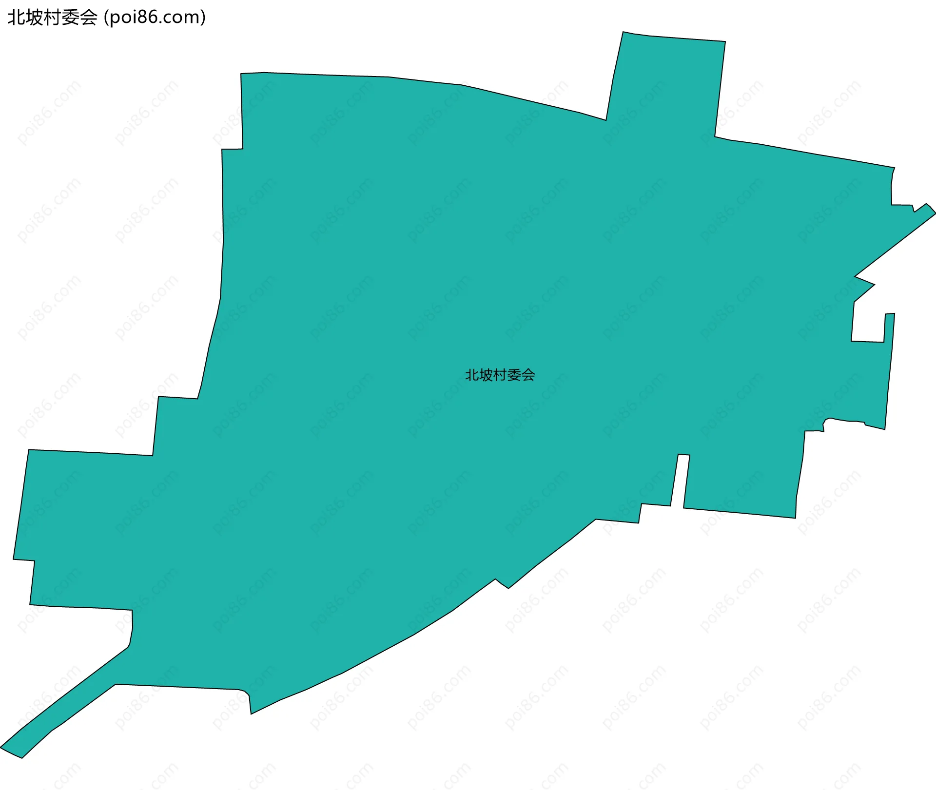 北坡村委会边界地图
