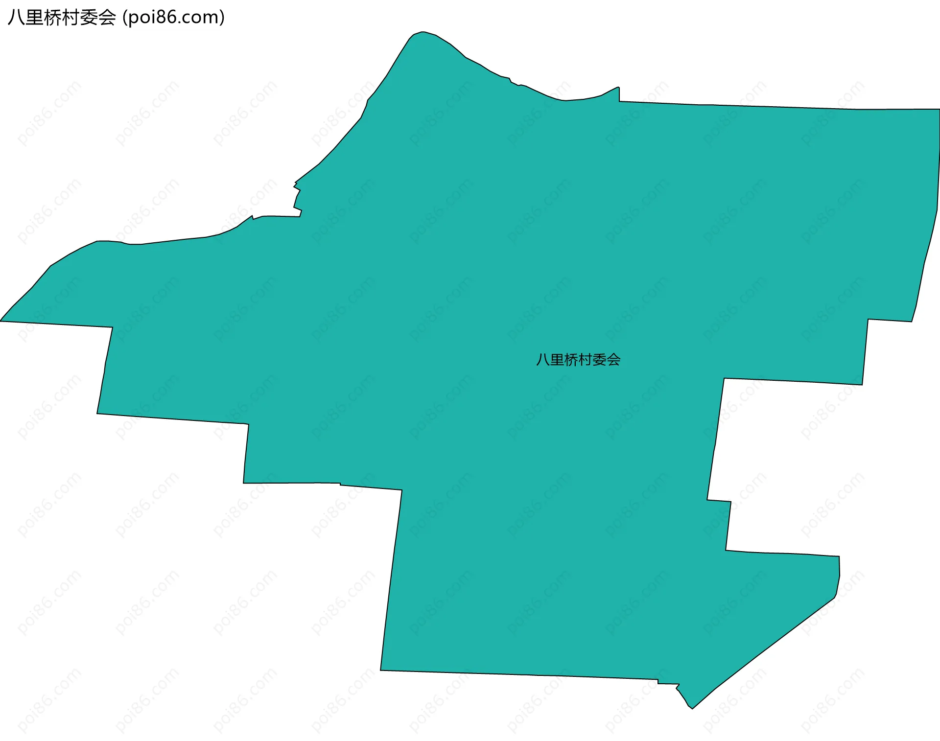 八里桥村委会边界地图