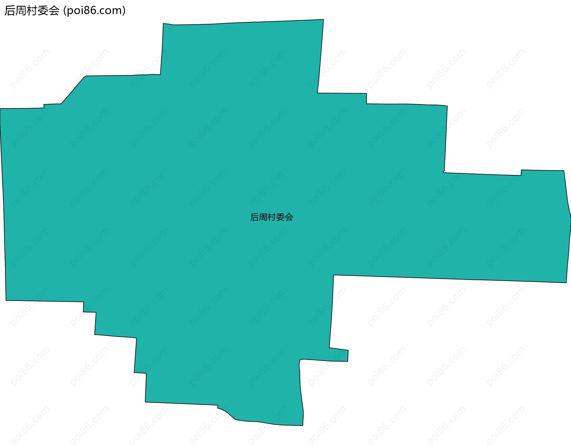 后周村委会边界地图