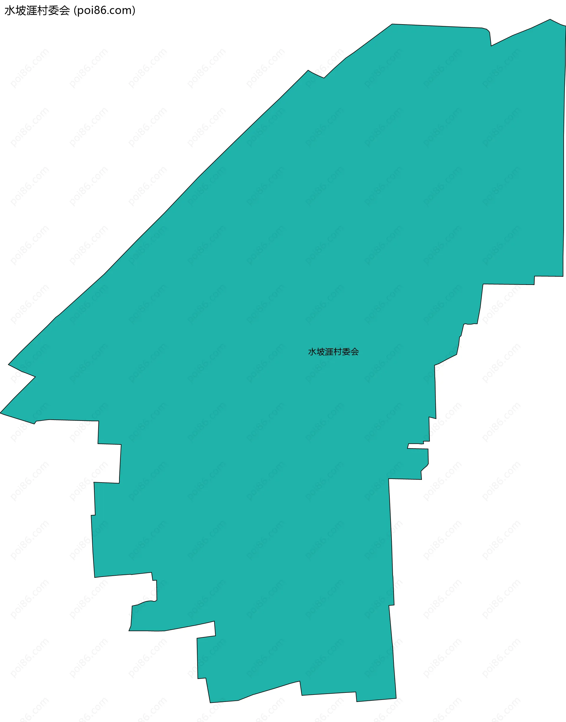 水坡涯村委会边界地图
