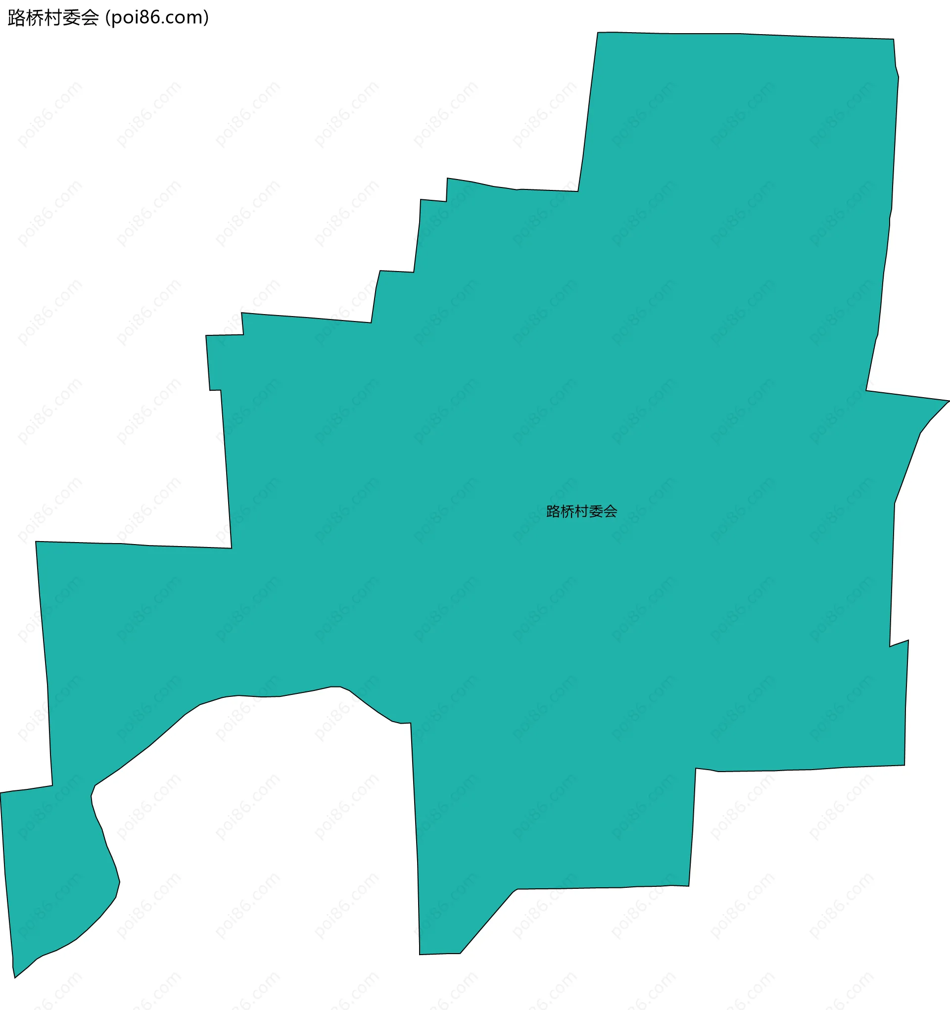 路桥村委会边界地图