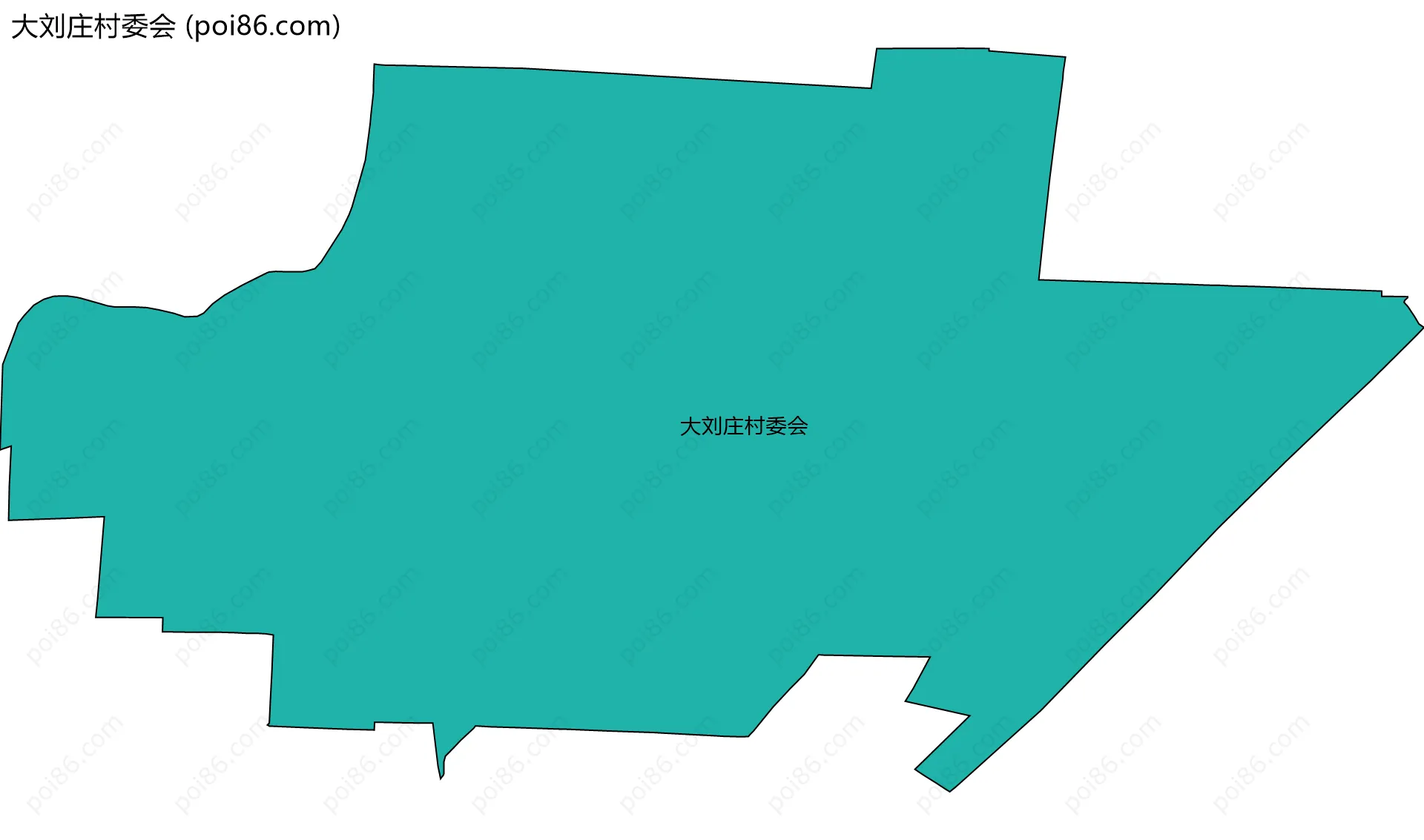 大刘庄村委会边界地图