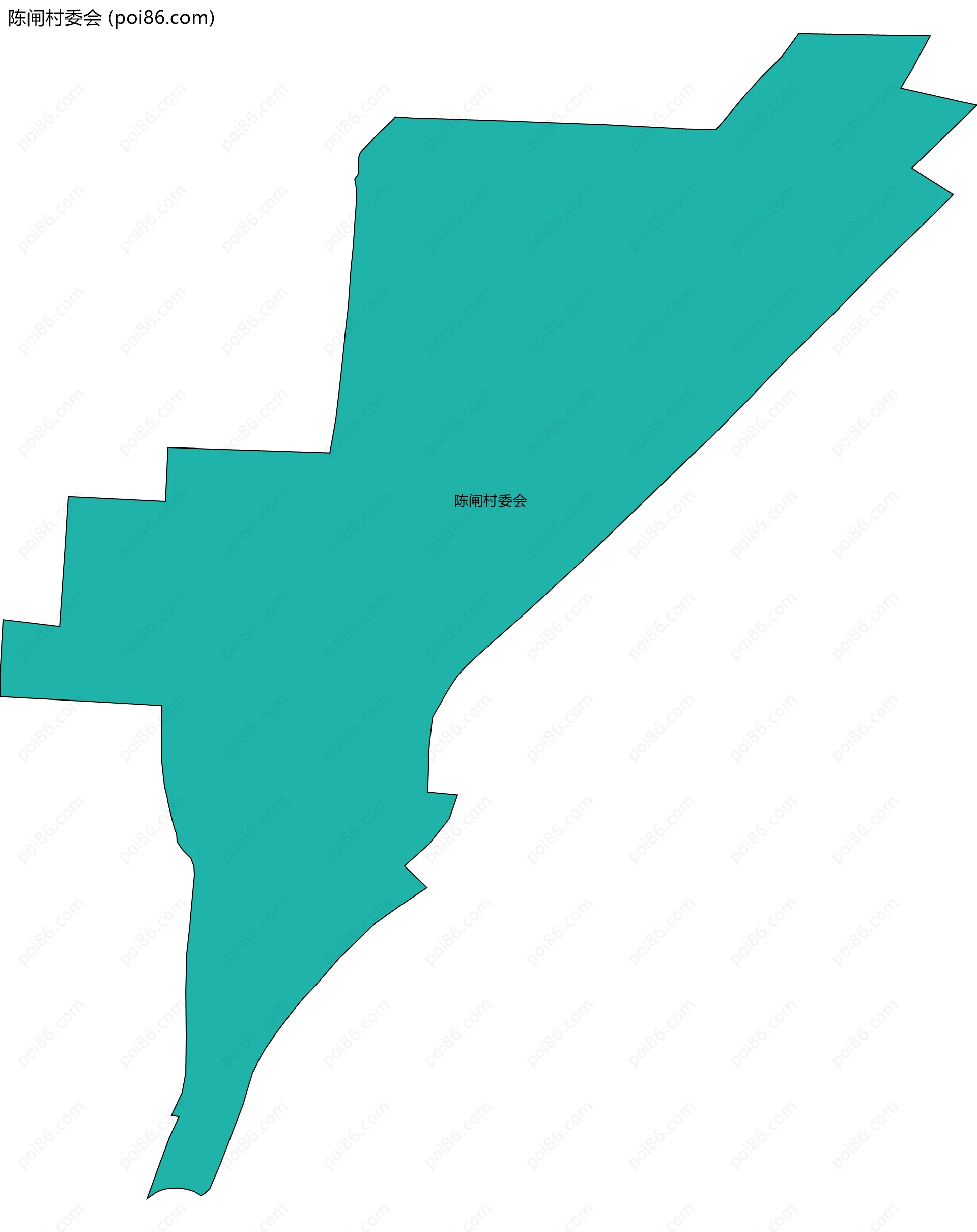 陈闸村委会边界地图