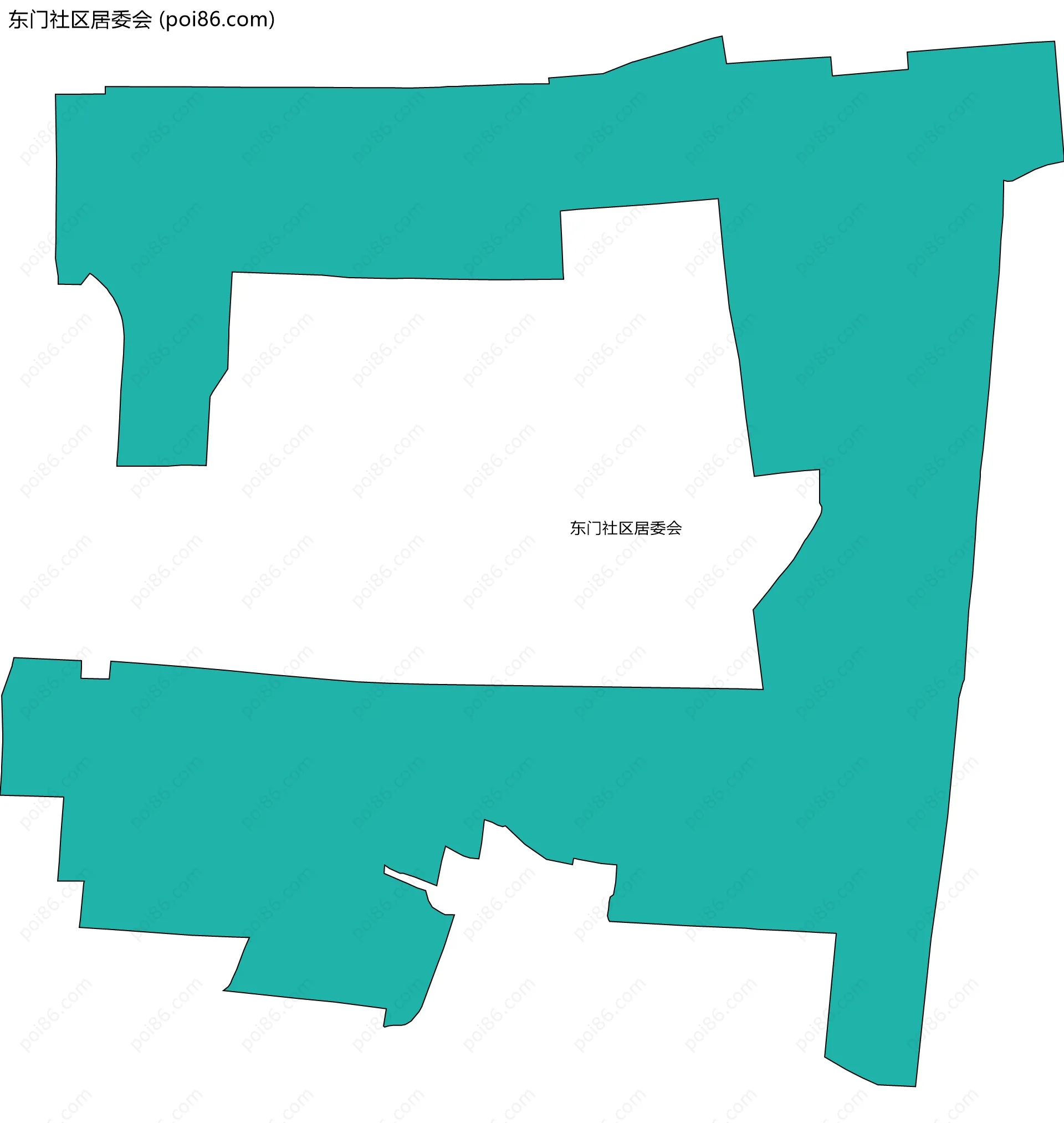 东门社区居委会边界地图