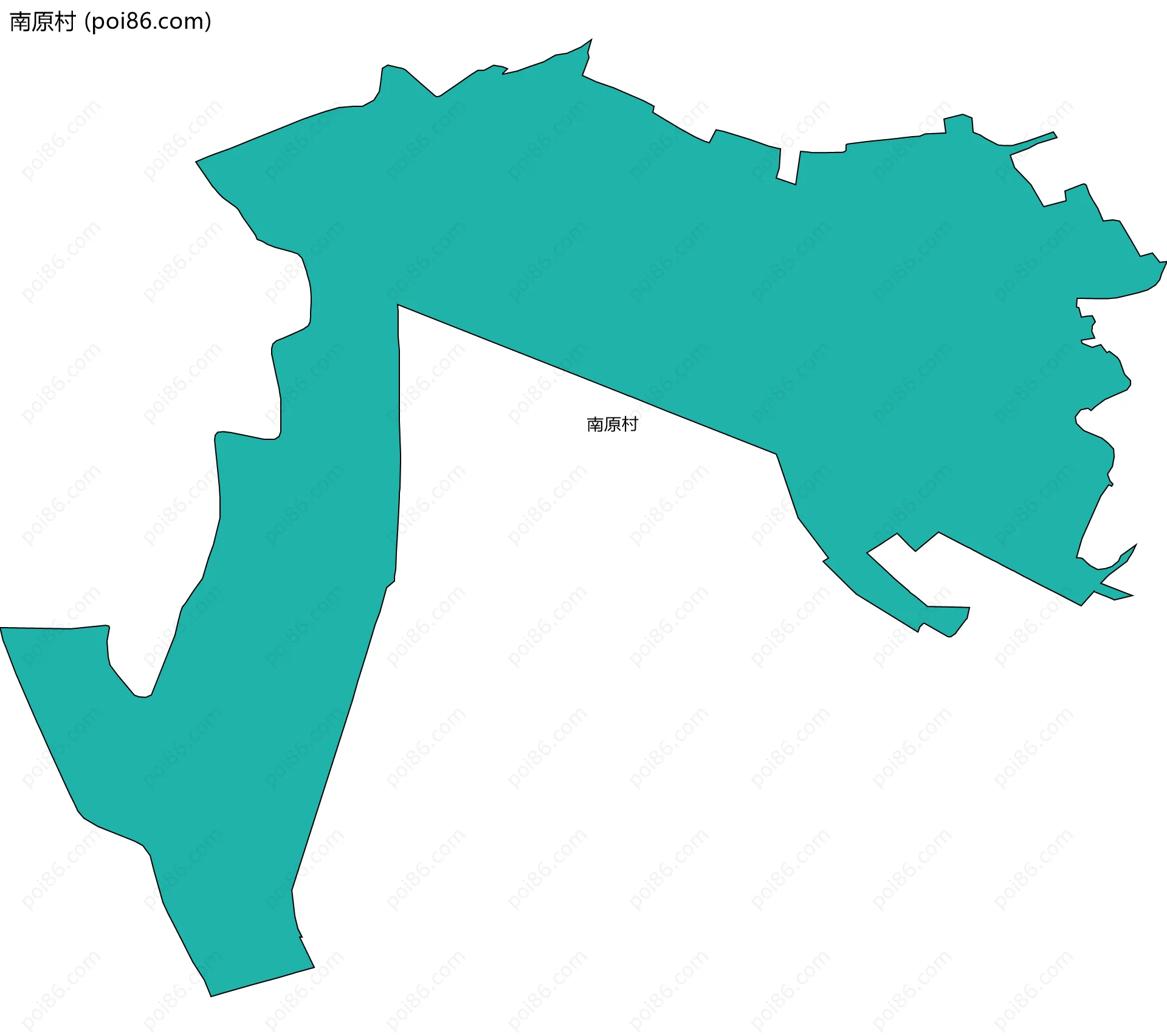 南原村边界地图