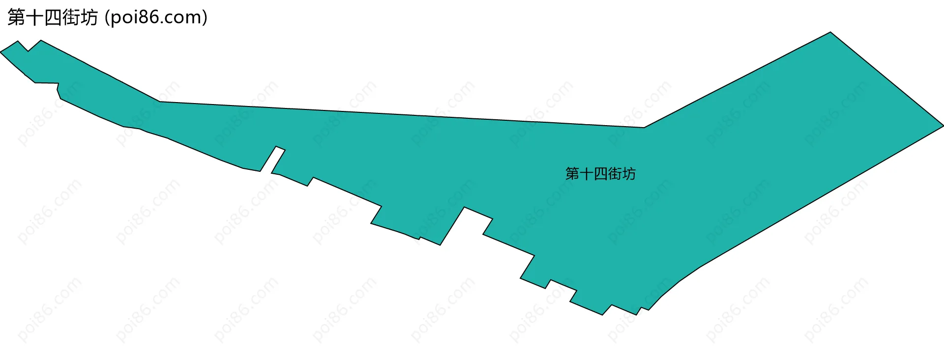 第十四街坊边界地图