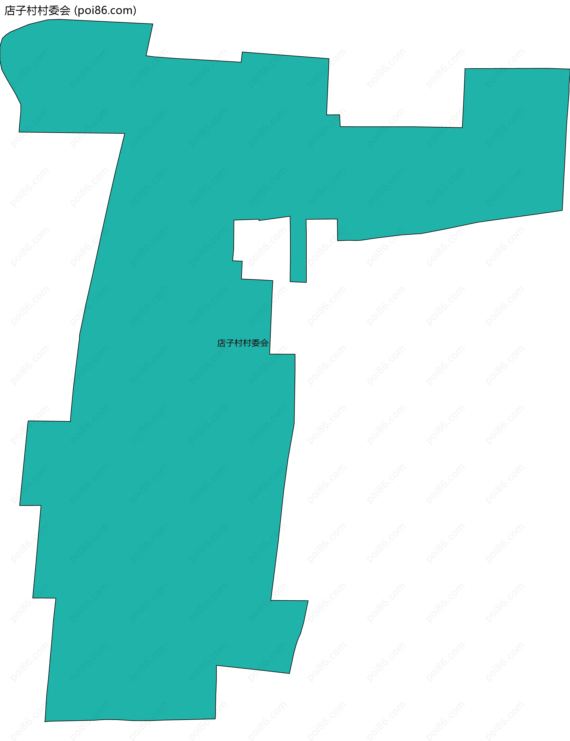 店子村村委会边界地图