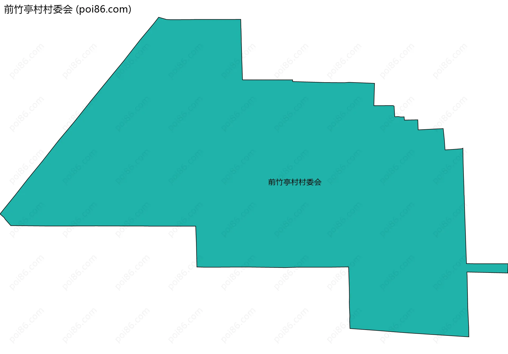 前竹亭村村委会边界地图
