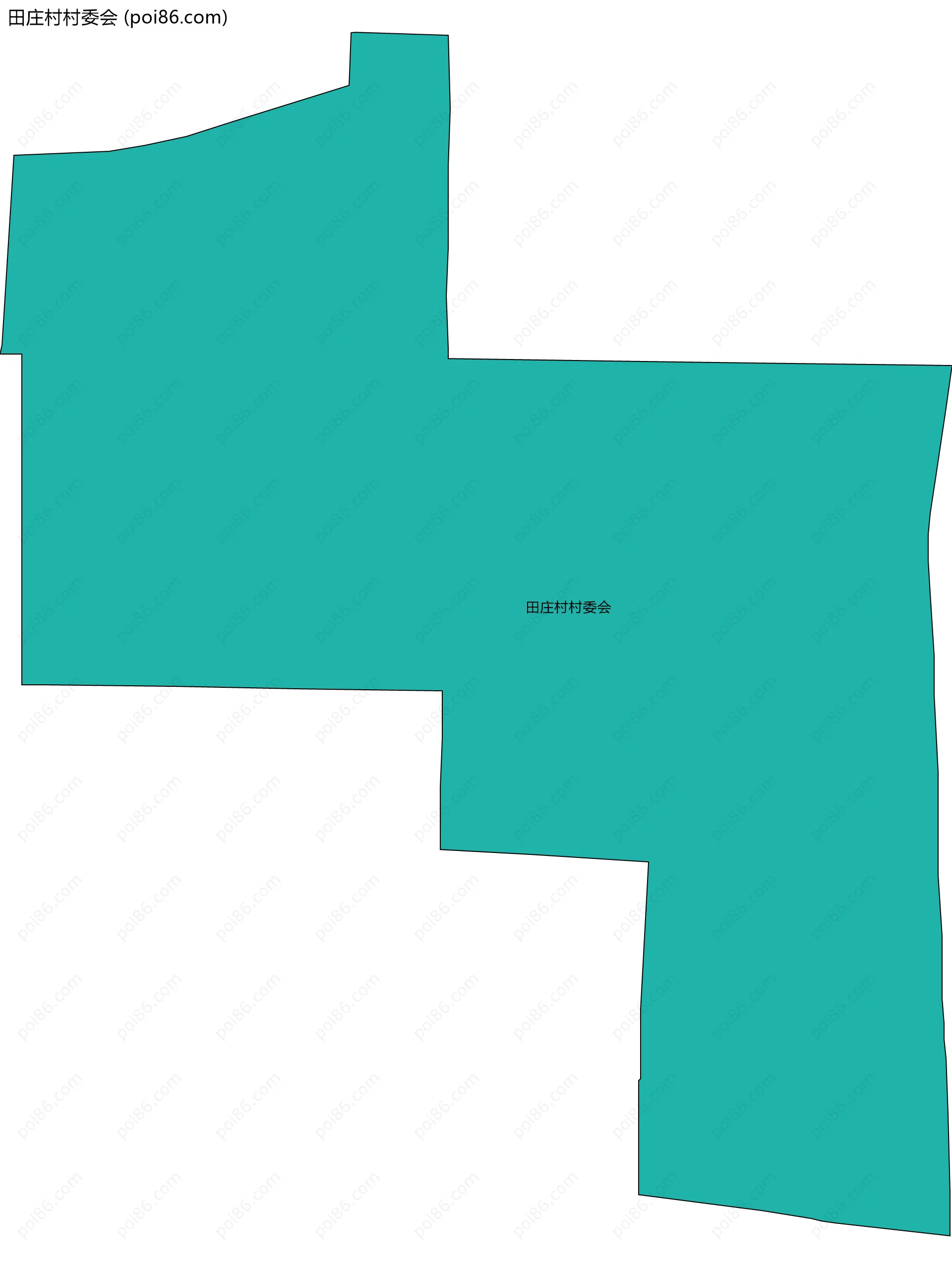 田庄村村委会边界地图