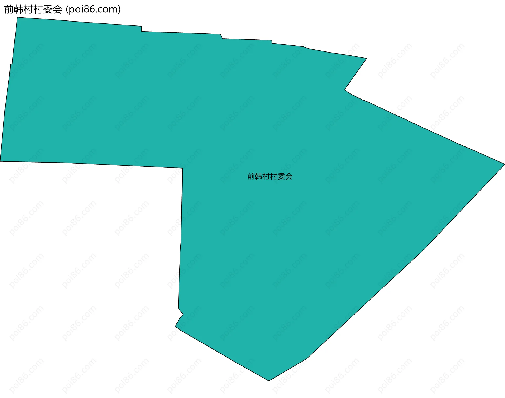 前韩村村委会边界地图