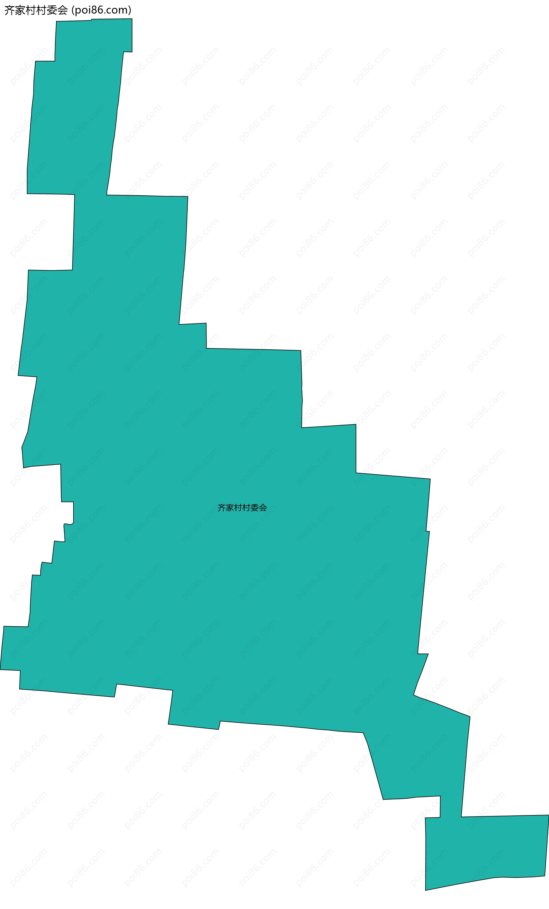 齐家村村委会边界地图