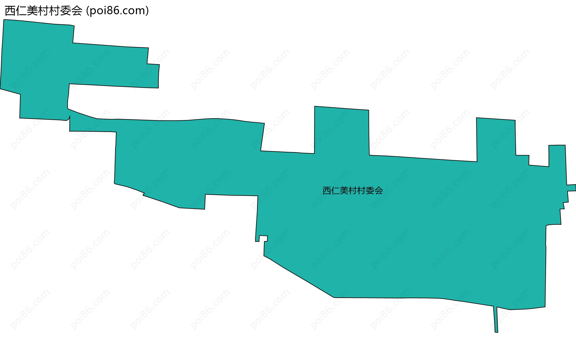 西仁美村村委会边界地图