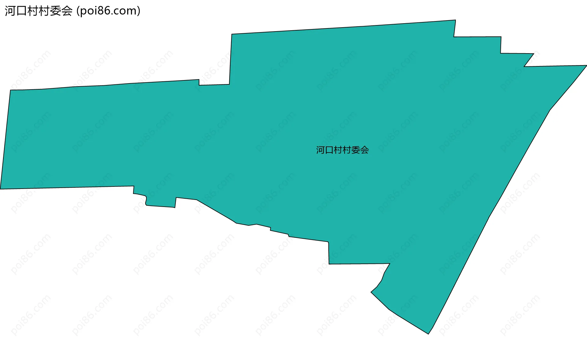 河口村村委会边界地图