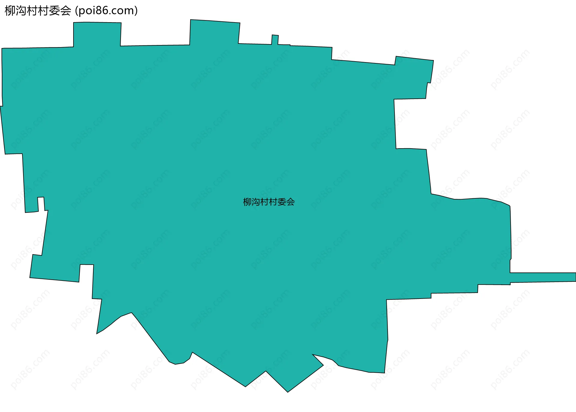 柳沟村村委会边界地图