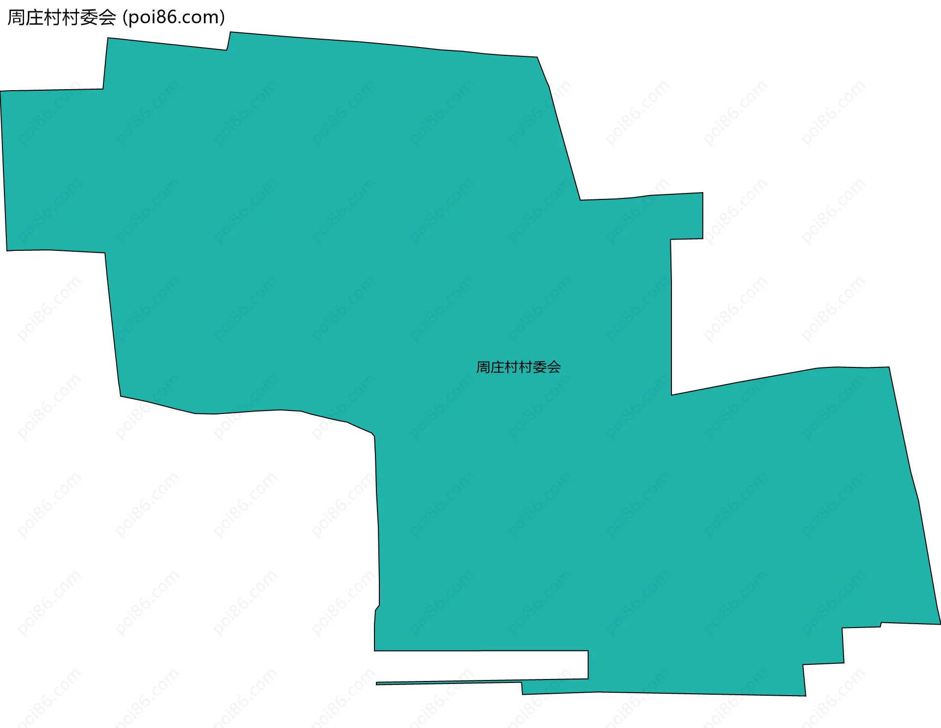 周庄村村委会边界地图