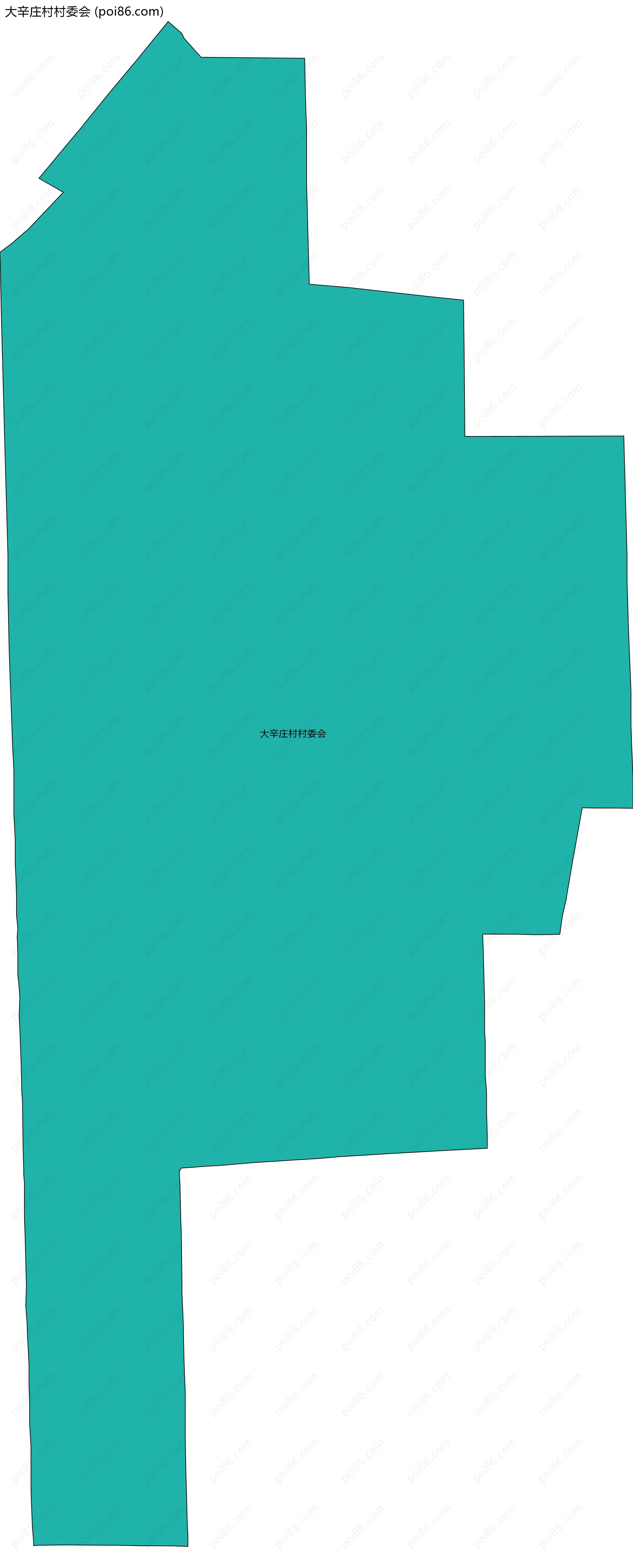 大辛庄村村委会边界地图