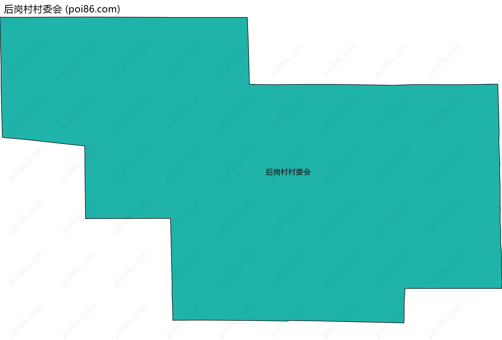 后岗村村委会边界地图