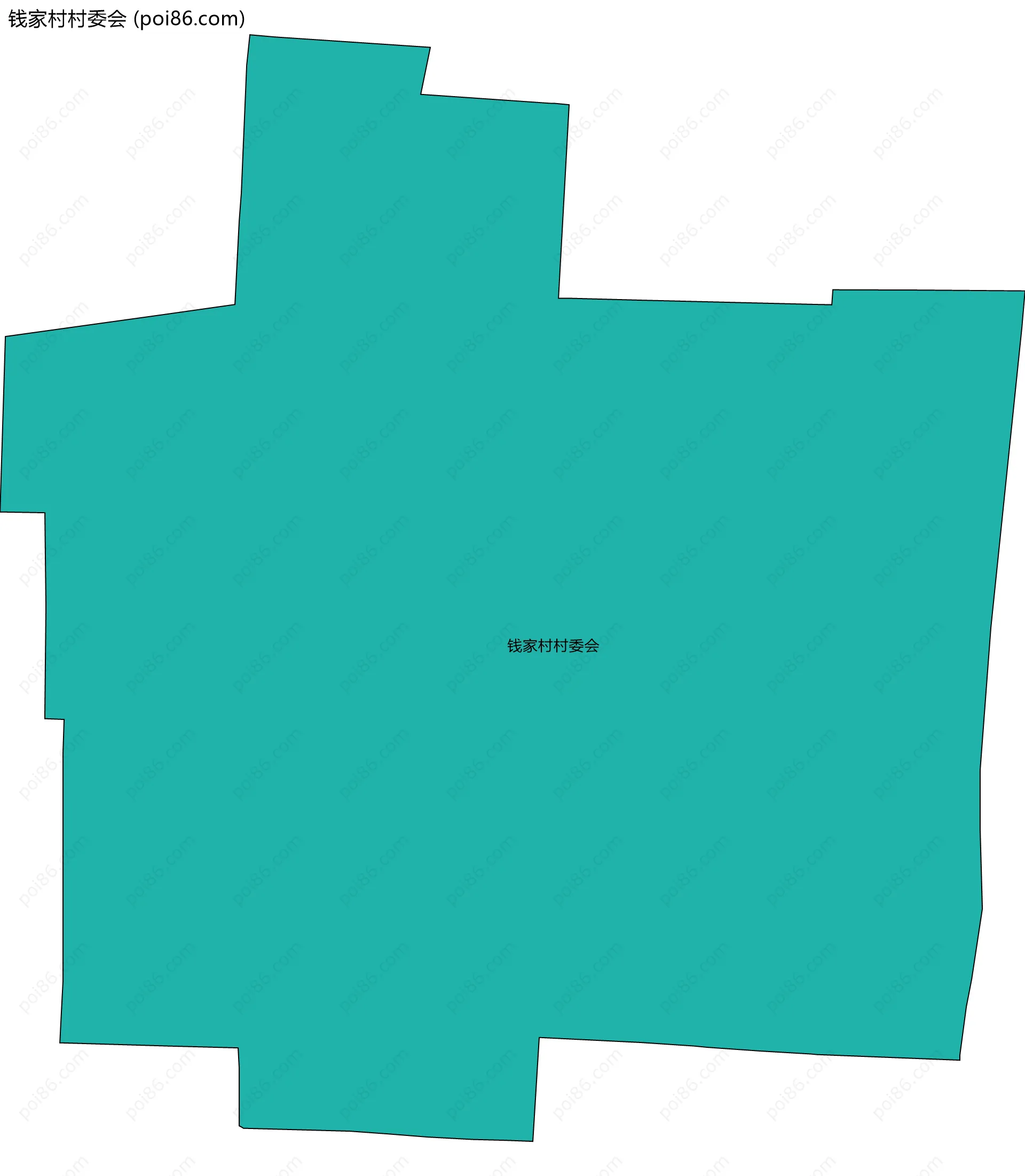 钱家村村委会边界地图