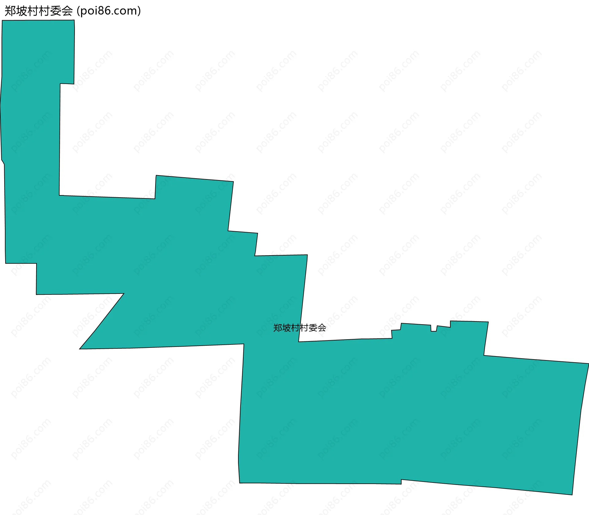 郑坡村村委会边界地图