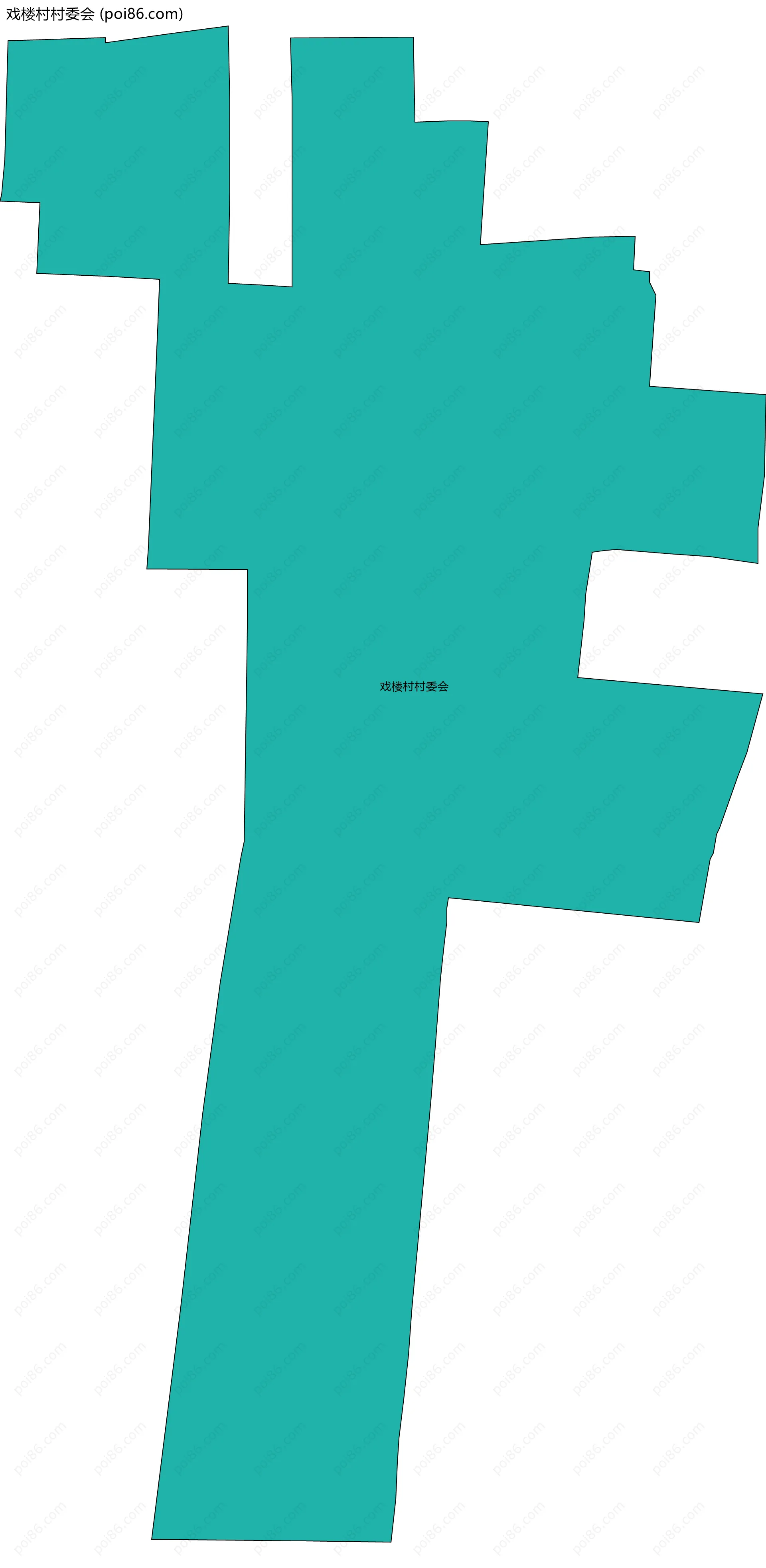 戏楼村村委会边界地图