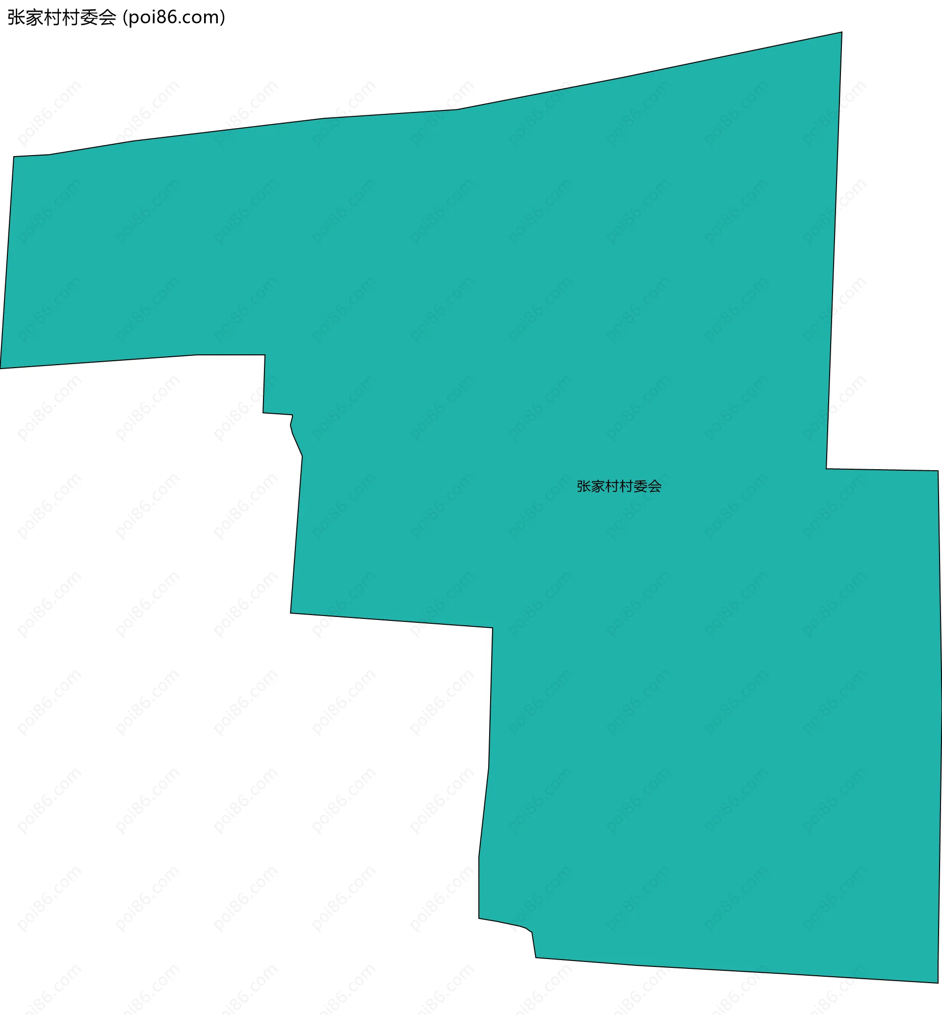 张家村村委会边界地图