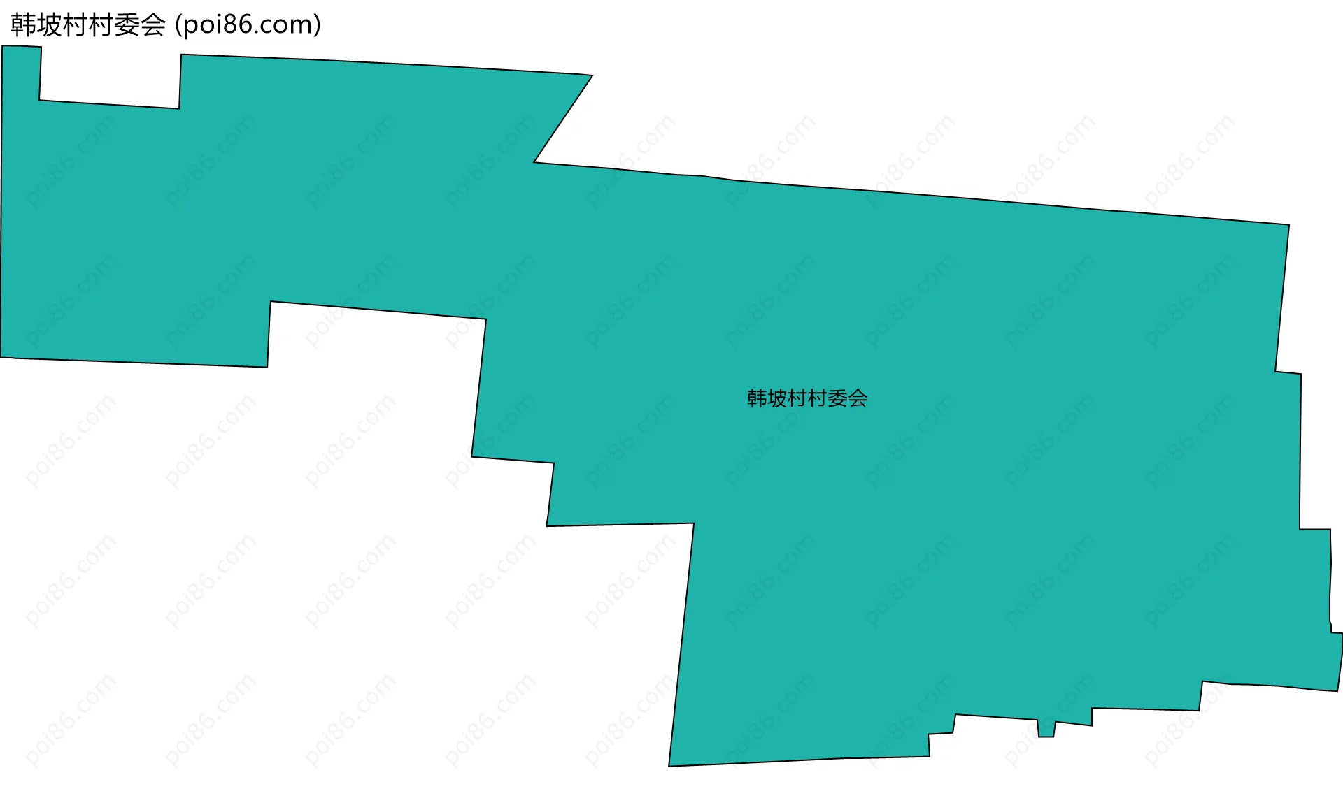 韩坡村村委会边界地图