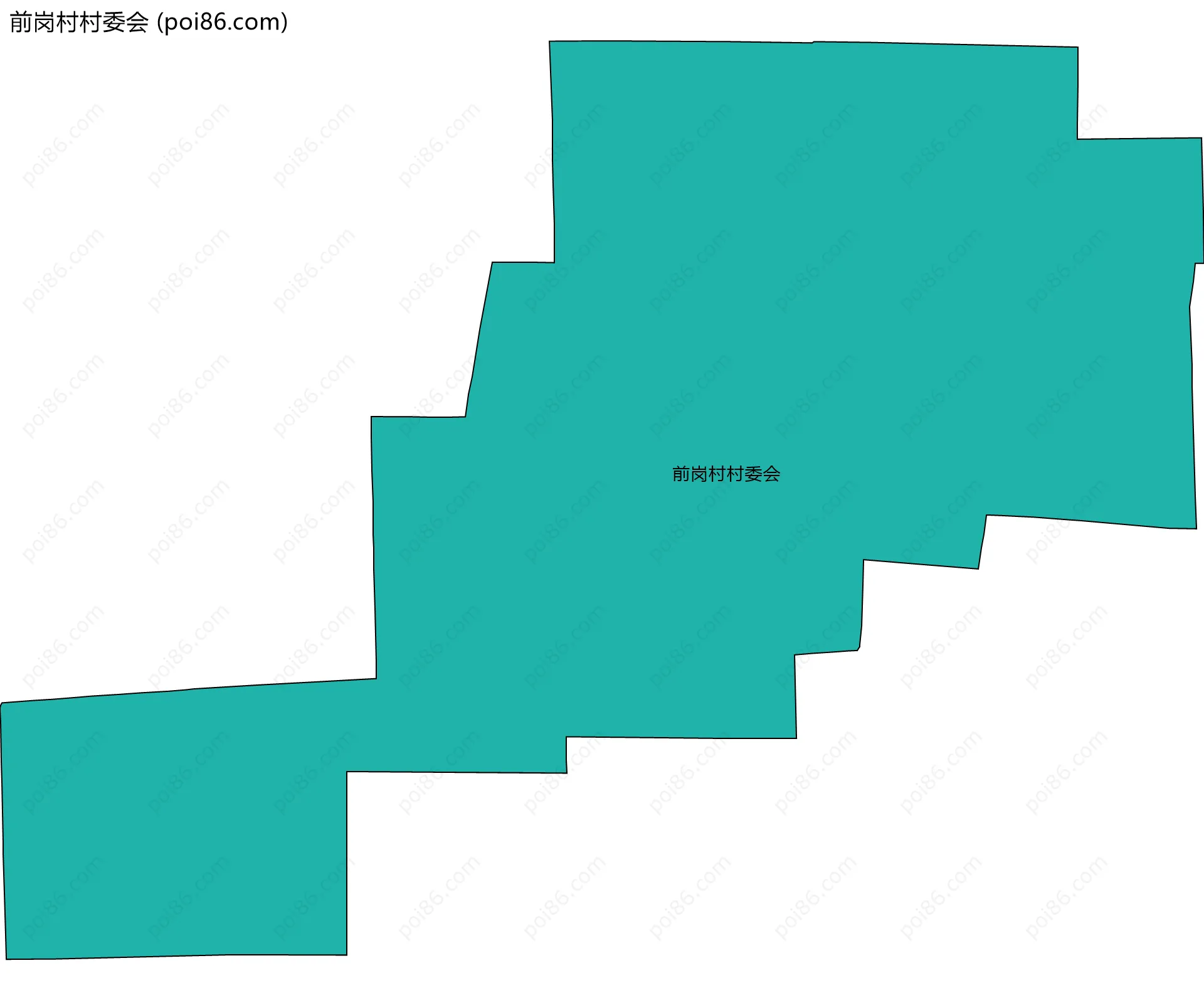 前岗村村委会边界地图