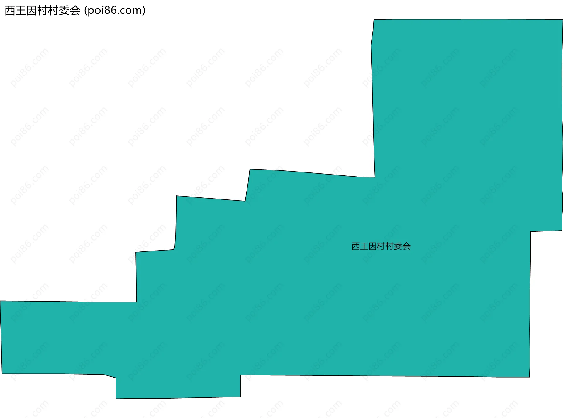 西王因村村委会边界地图