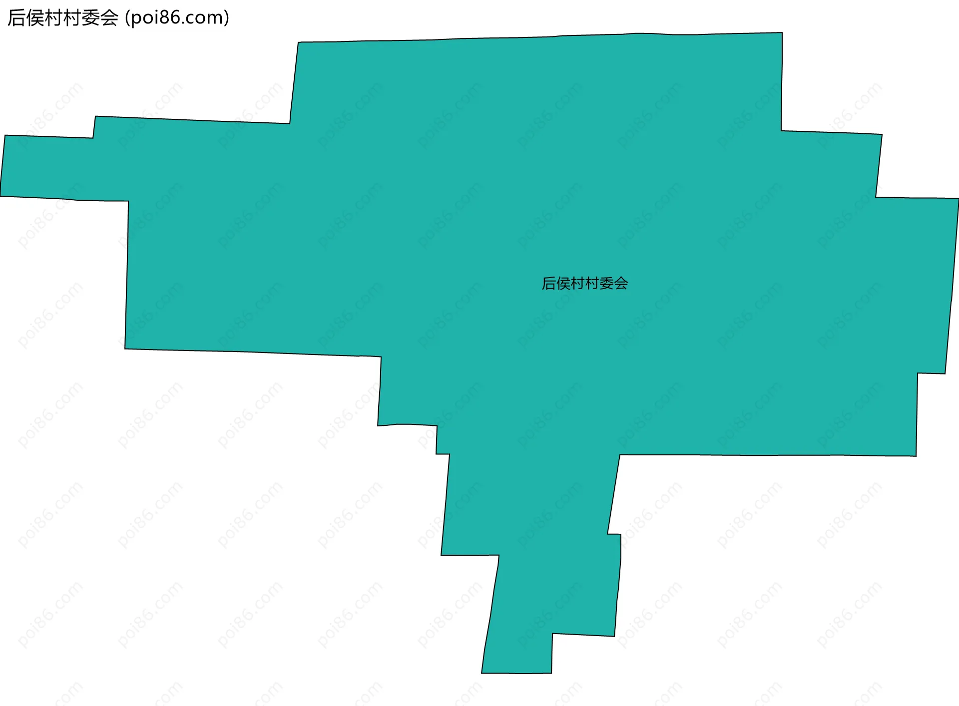 后侯村村委会边界地图