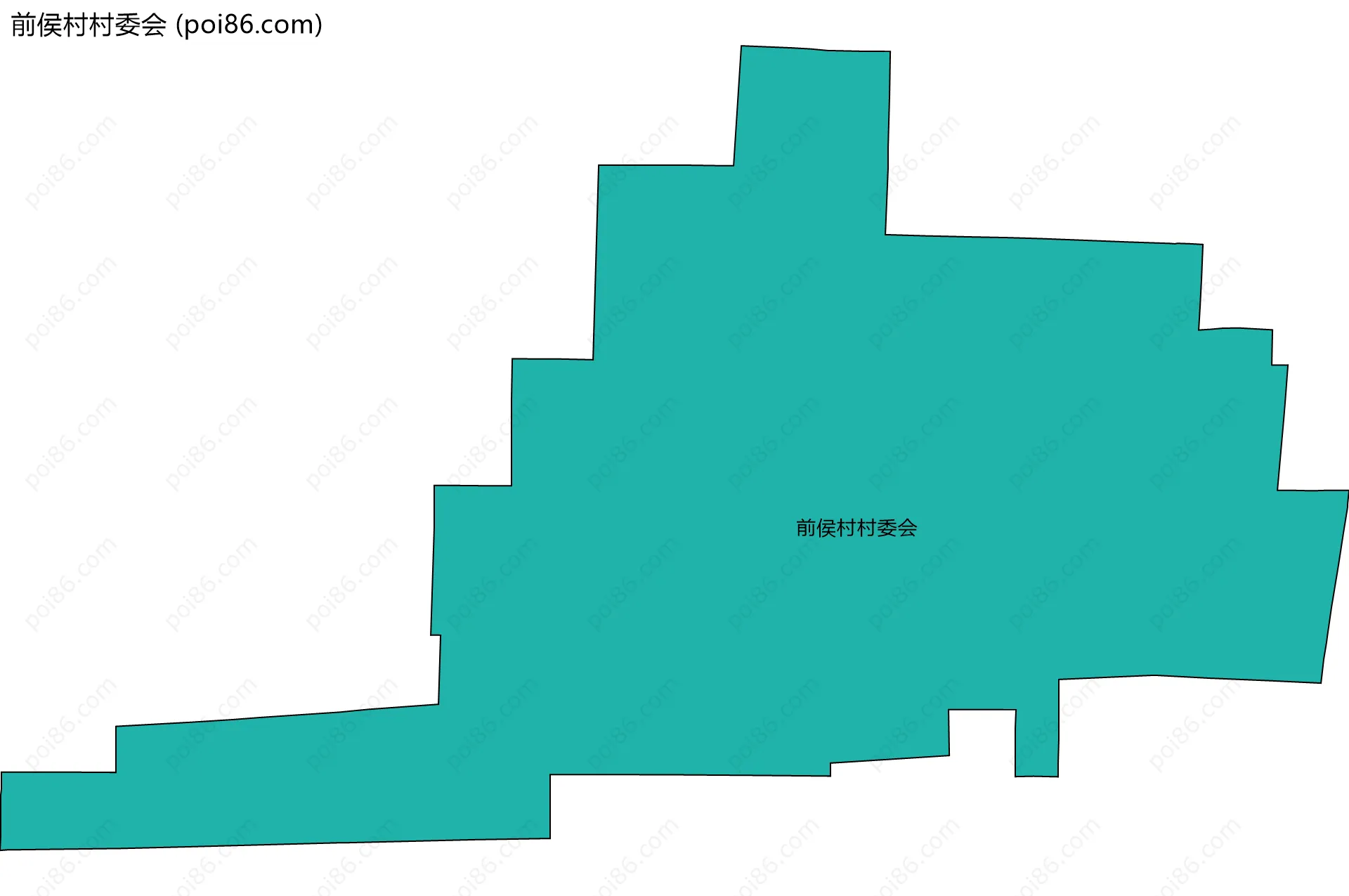 前侯村村委会边界地图