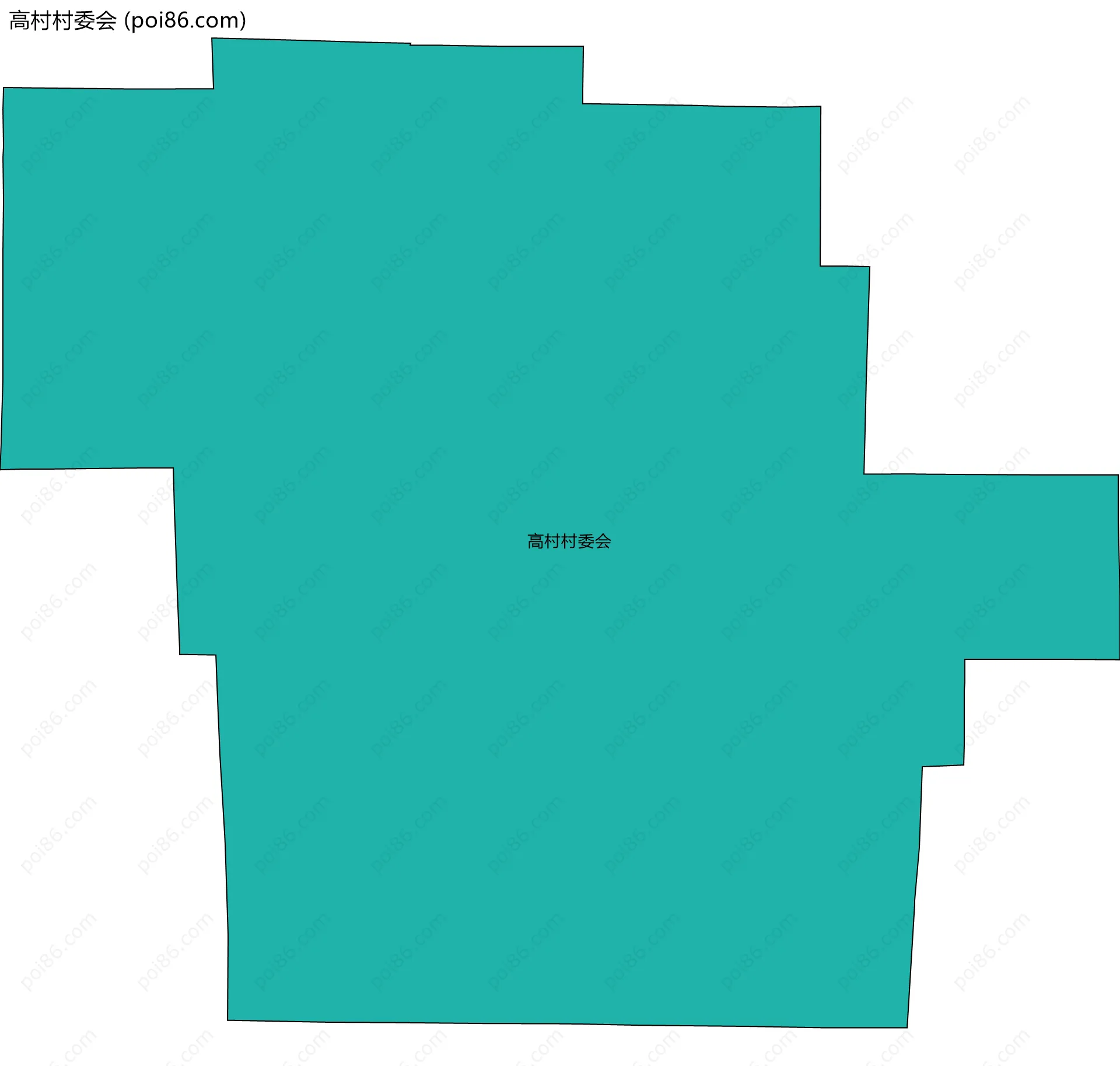 高村村委会边界地图