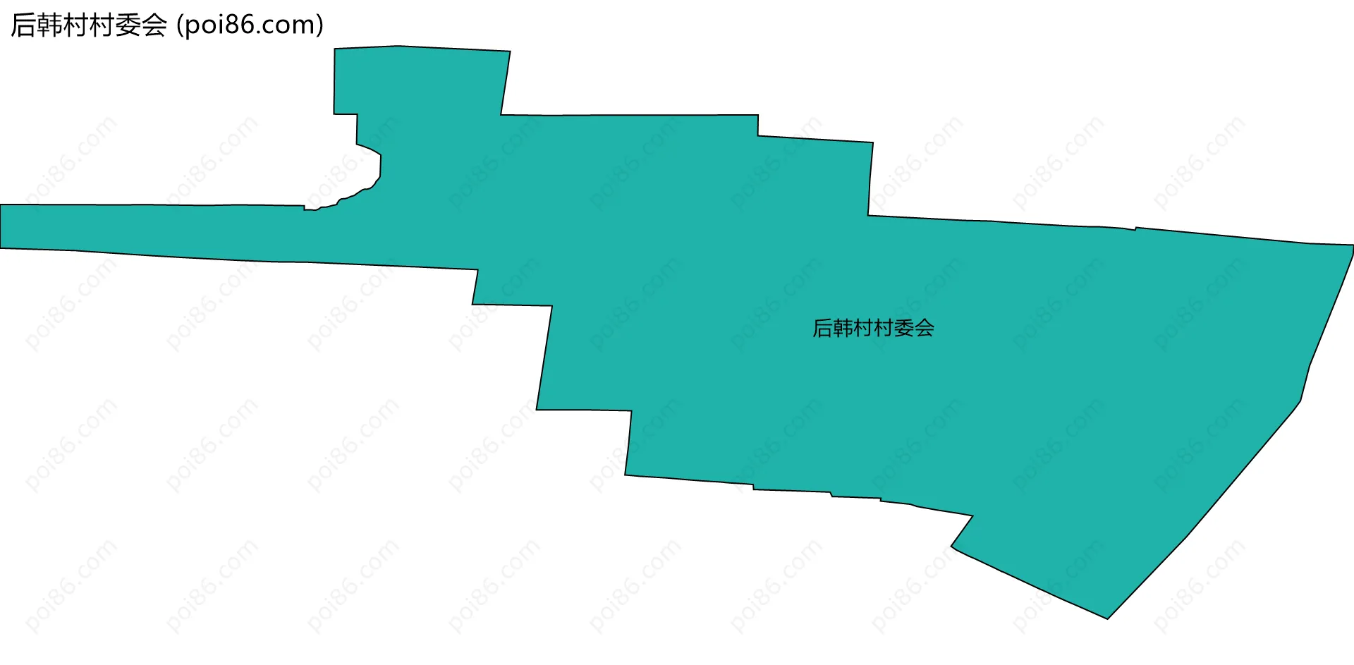 后韩村村委会边界地图