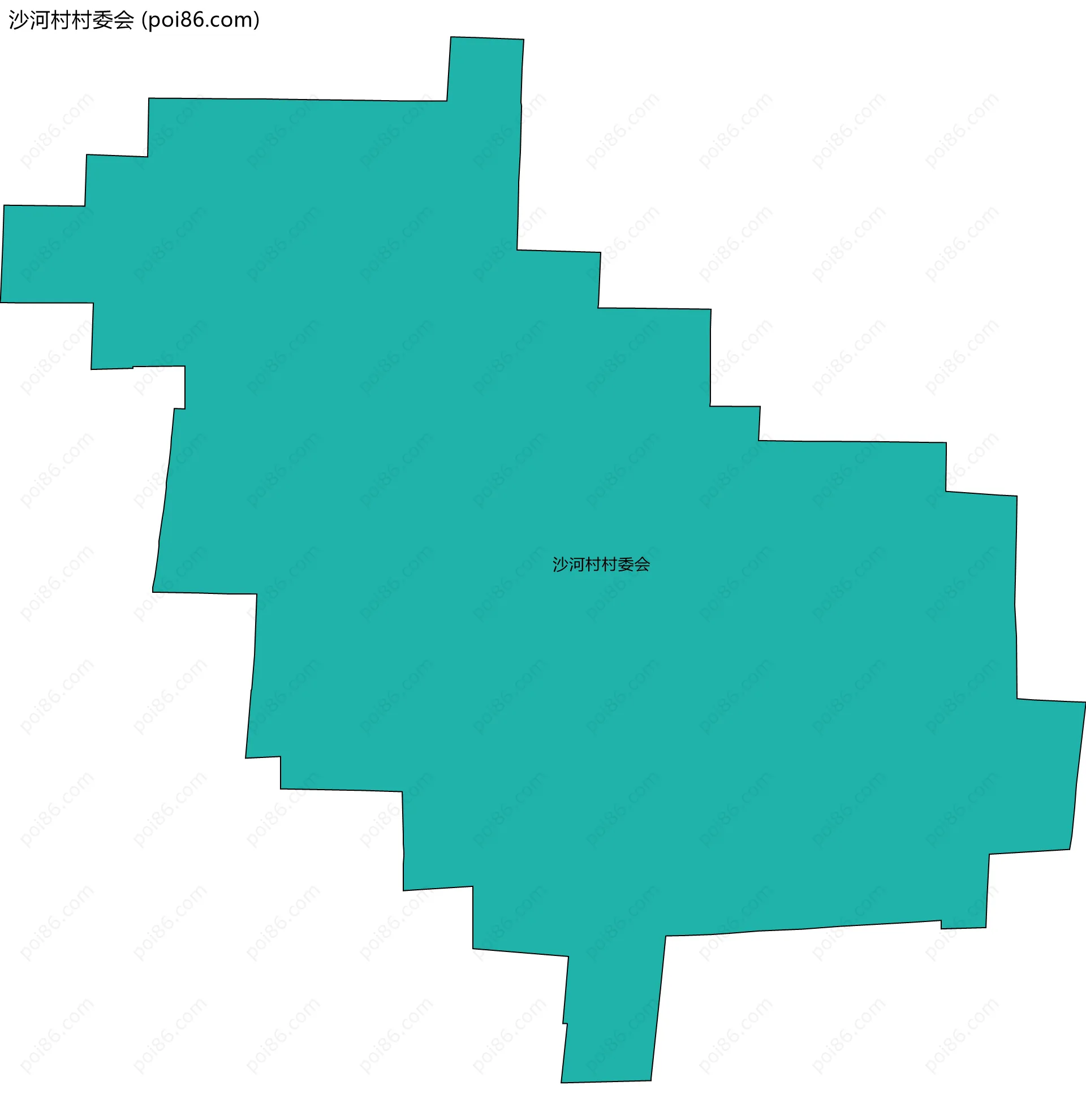 沙河村村委会边界地图