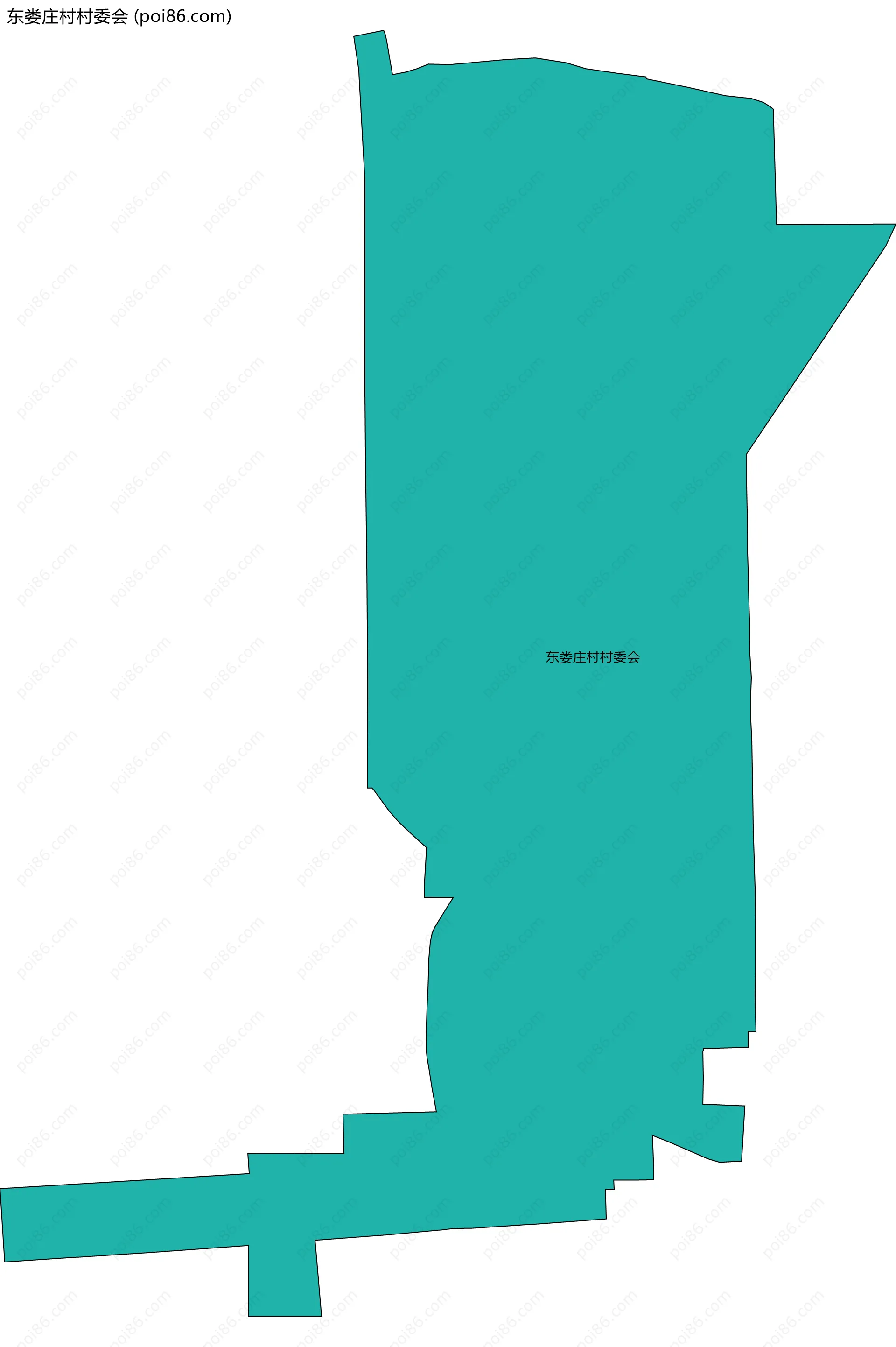 东娄庄村村委会边界地图