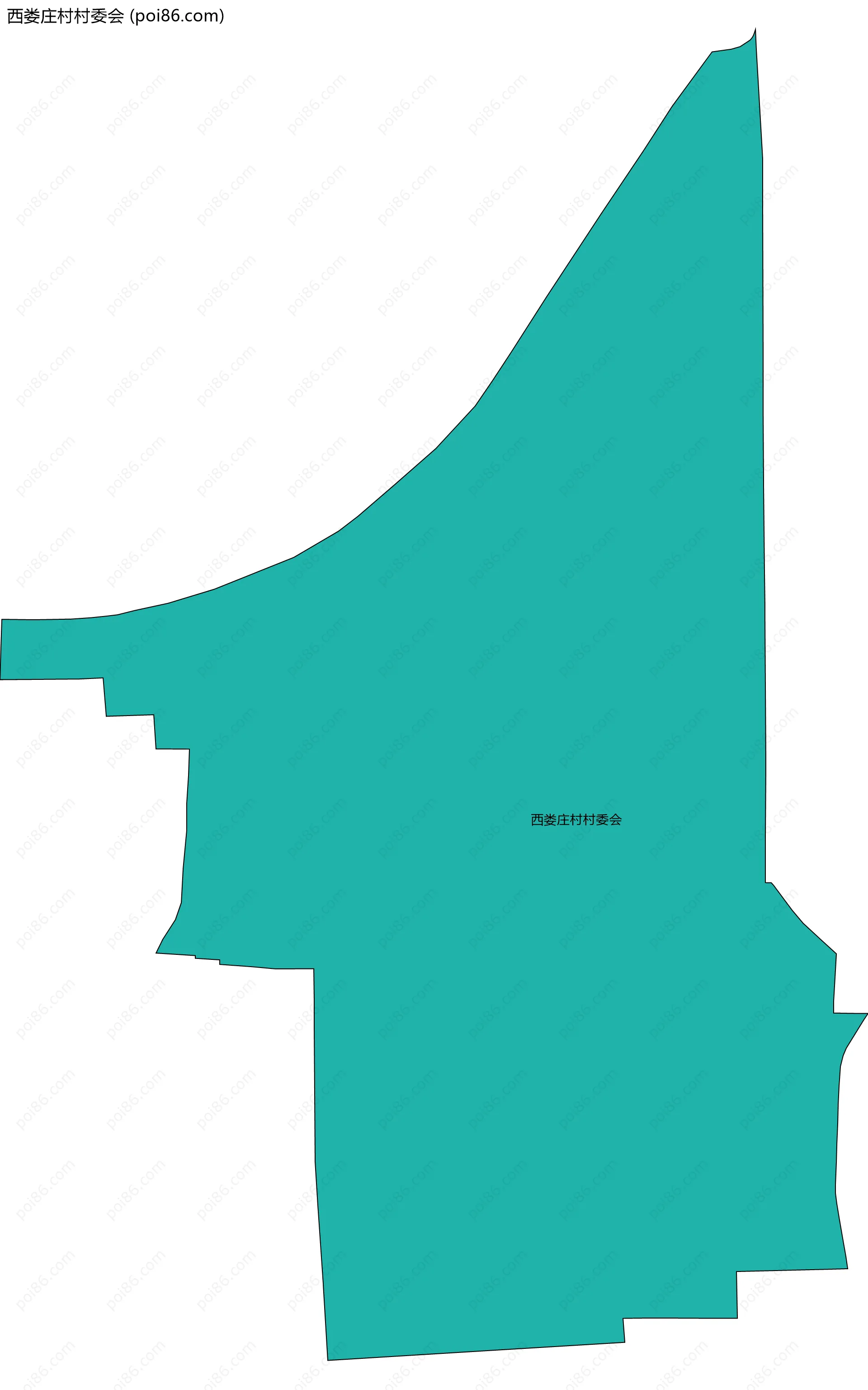 西娄庄村村委会边界地图