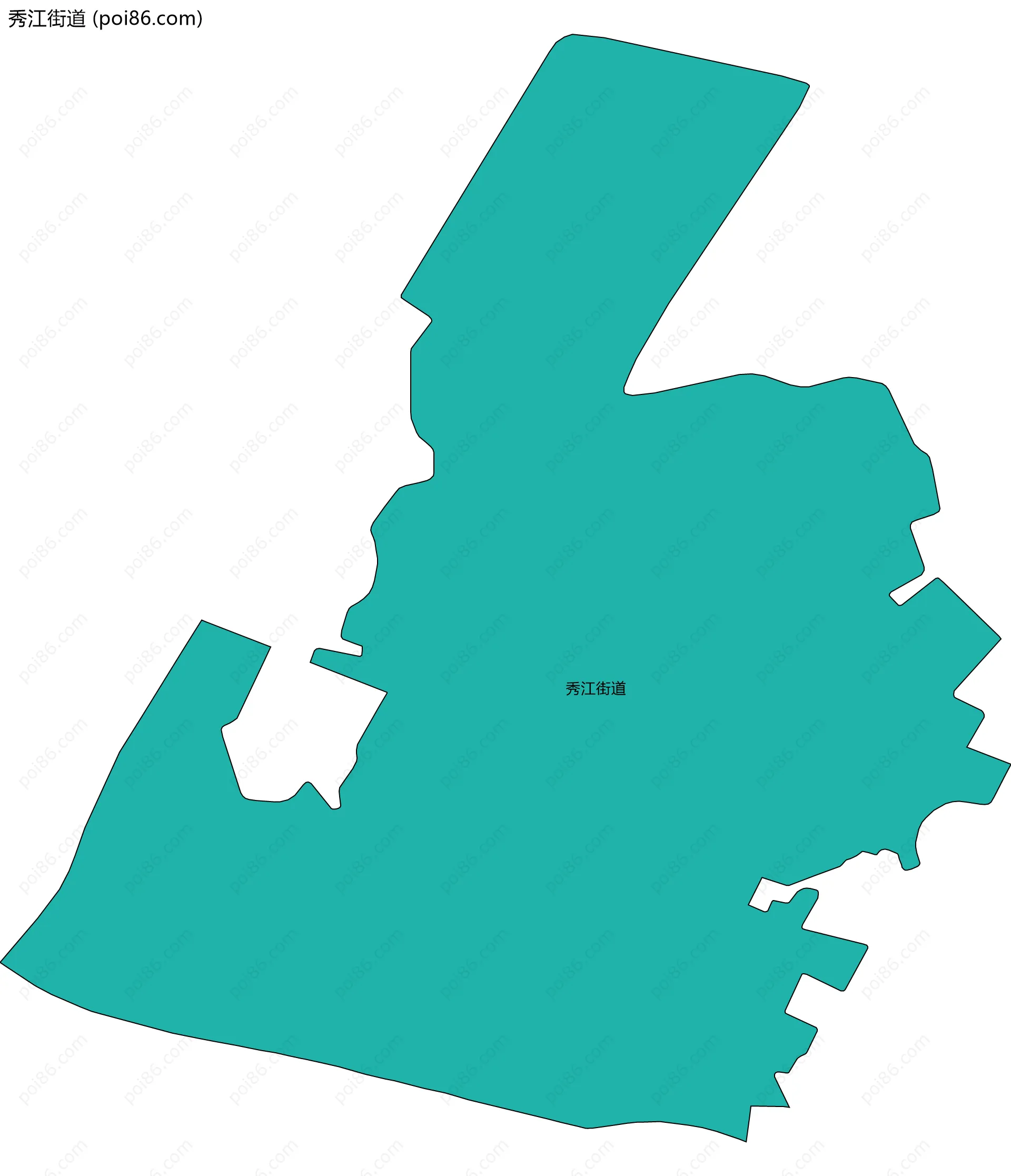 秀江街道边界地图(五级行政区划)
