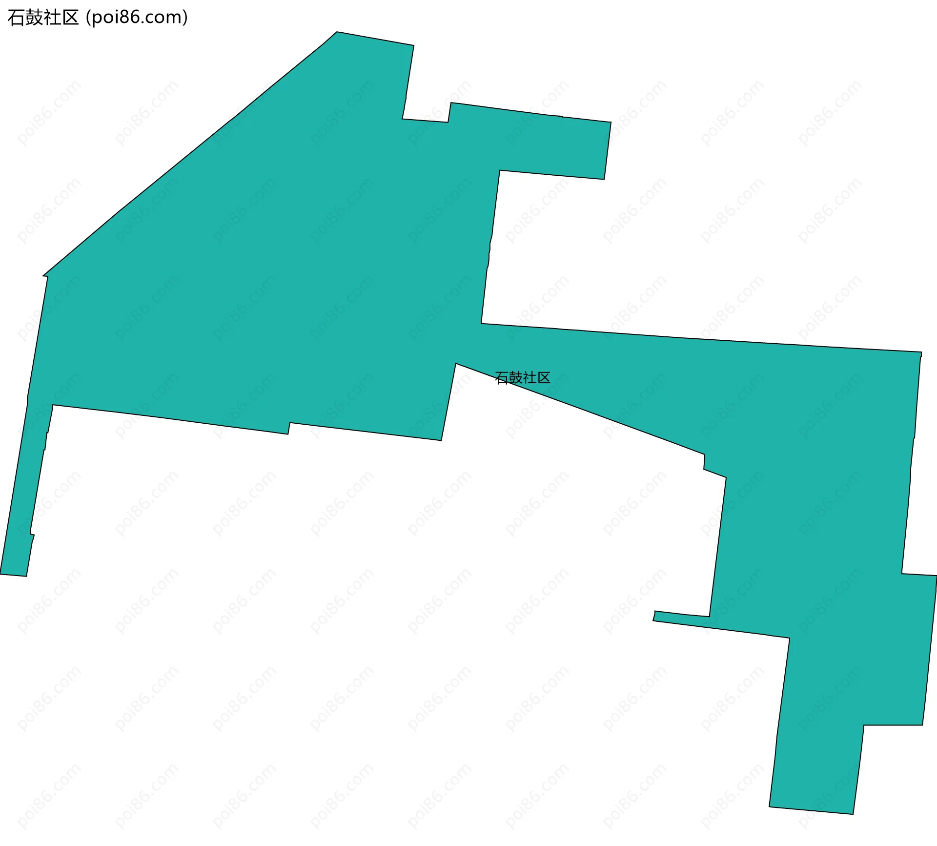 石鼓社区边界地图