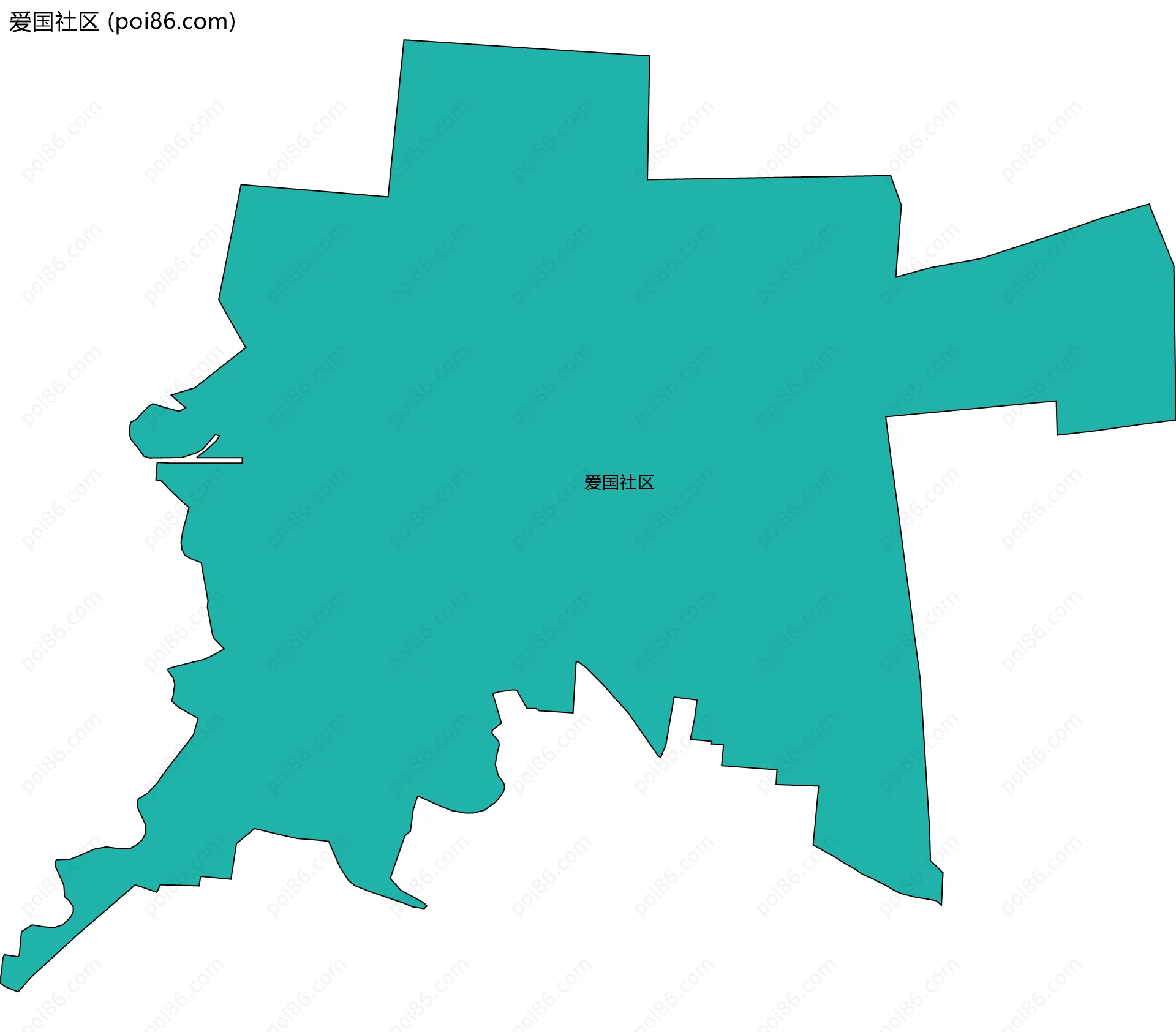 爱国社区边界地图