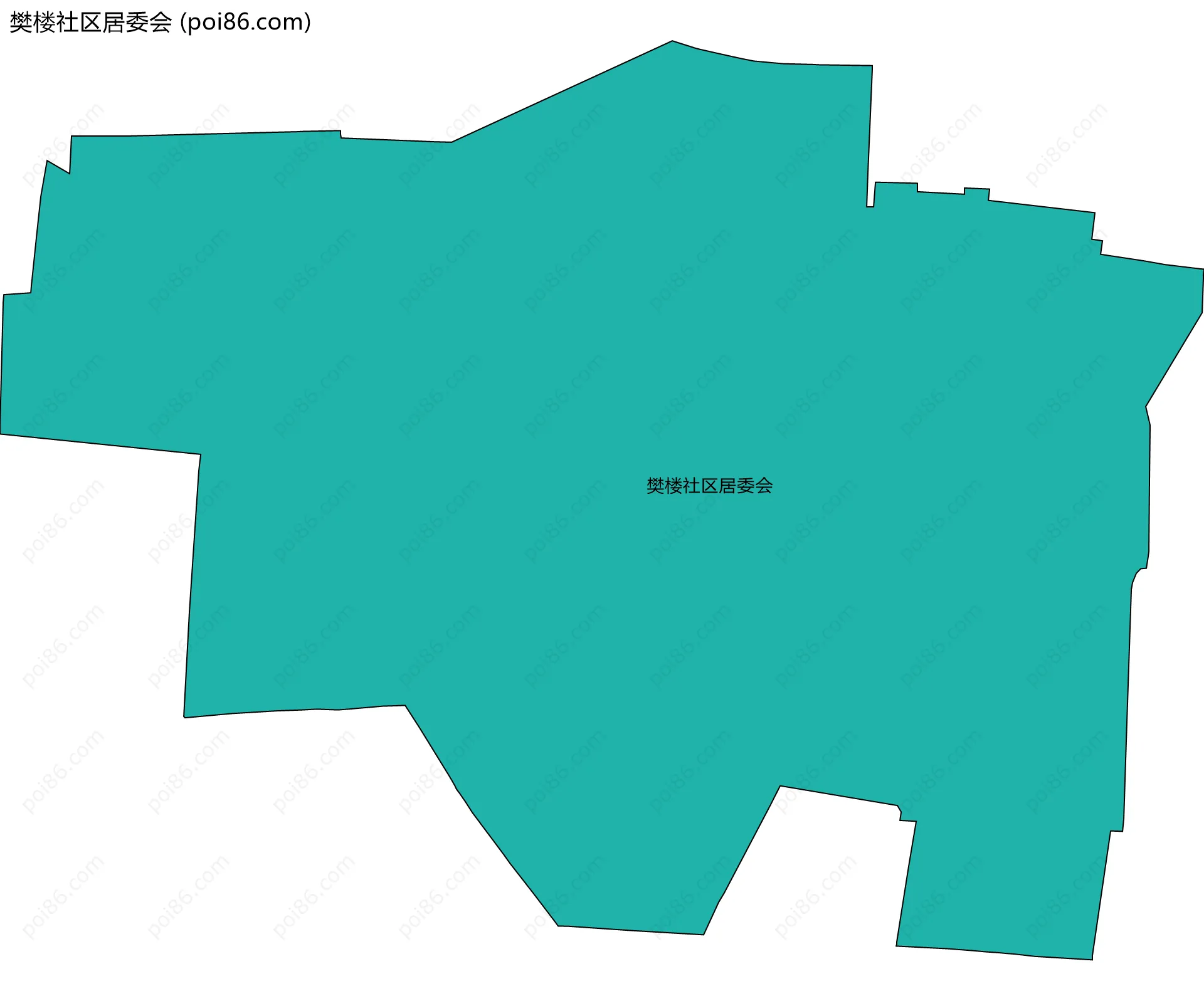 樊楼社区居委会边界地图
