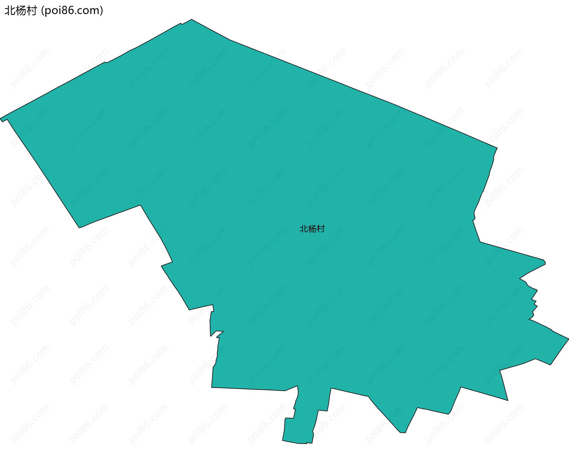 北杨村边界地图