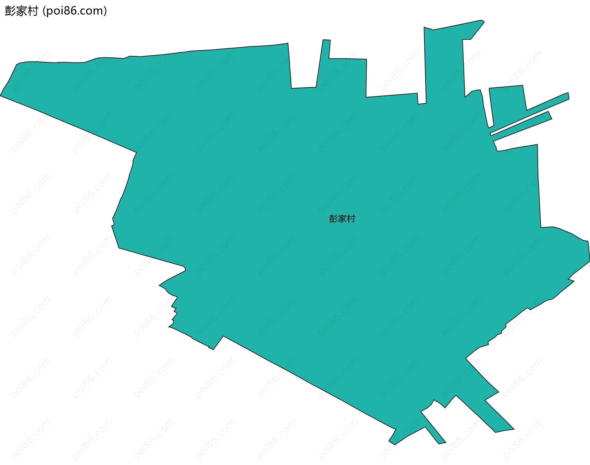 彭家村边界地图