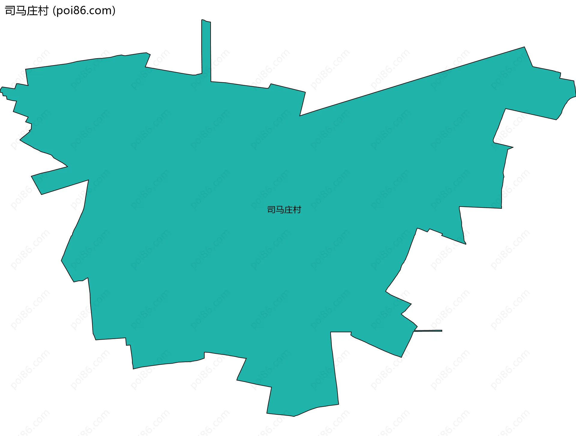 司马庄村边界地图