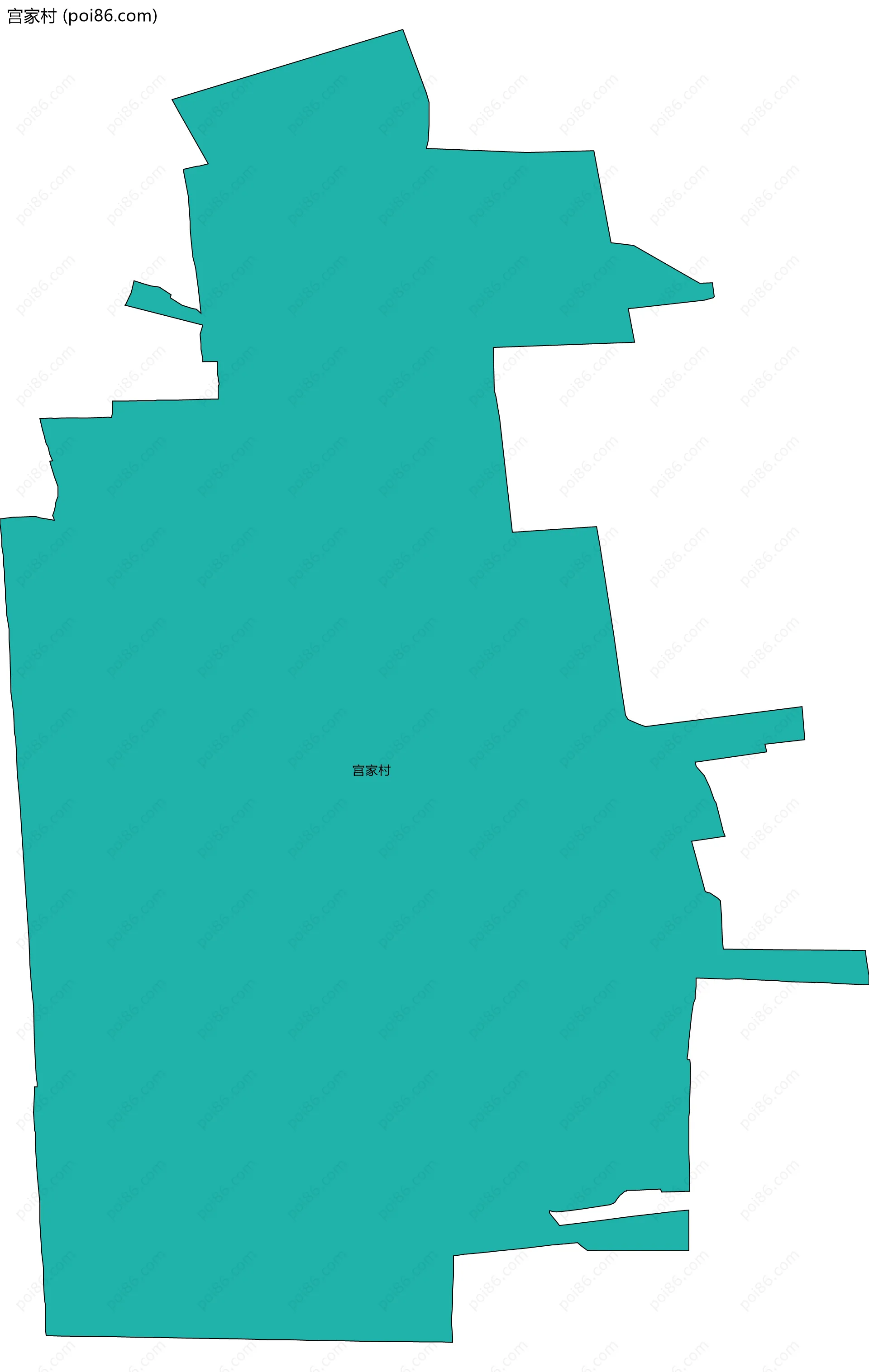 宫家村边界地图